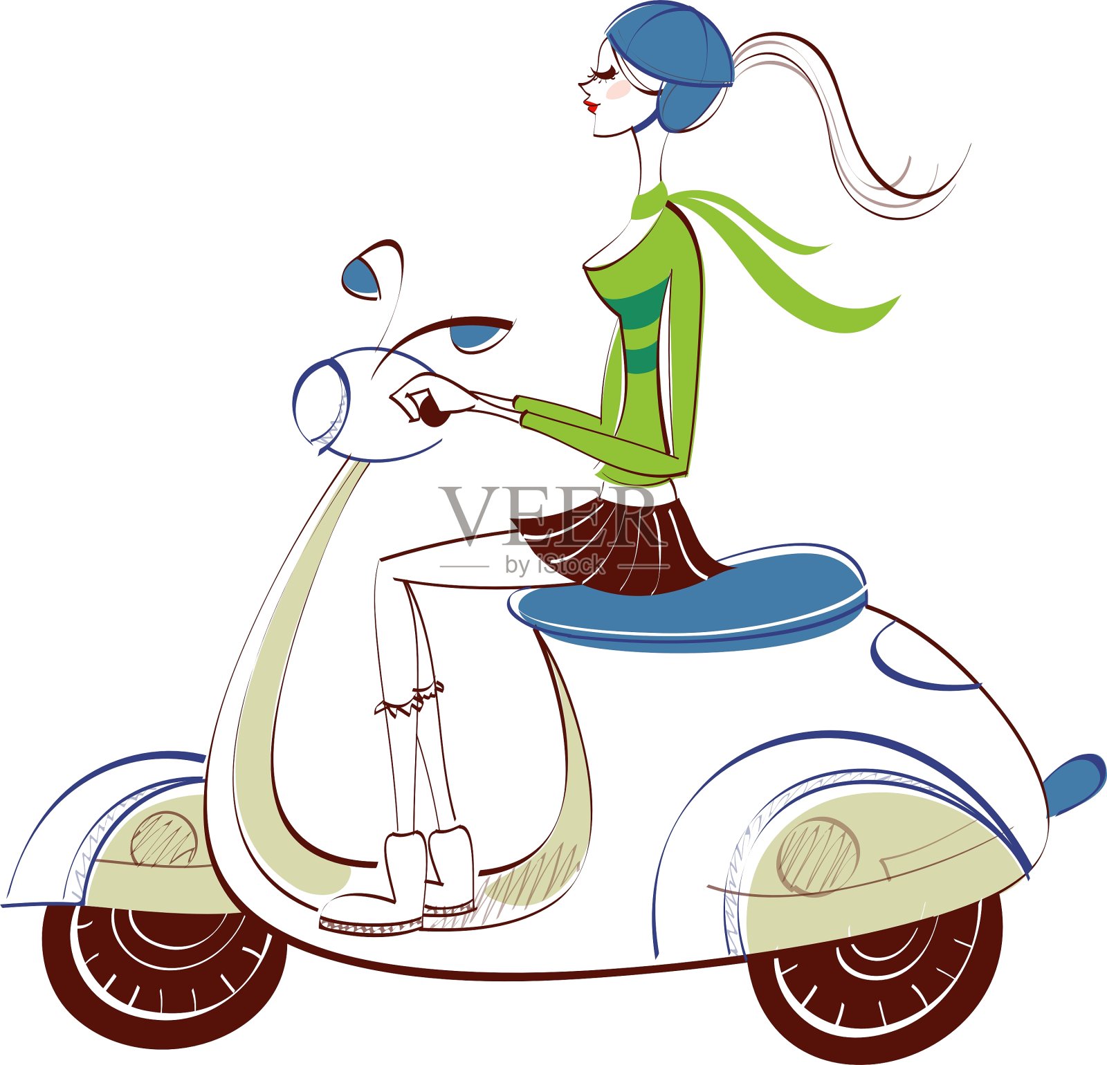 女人的侧视图设计元素图片