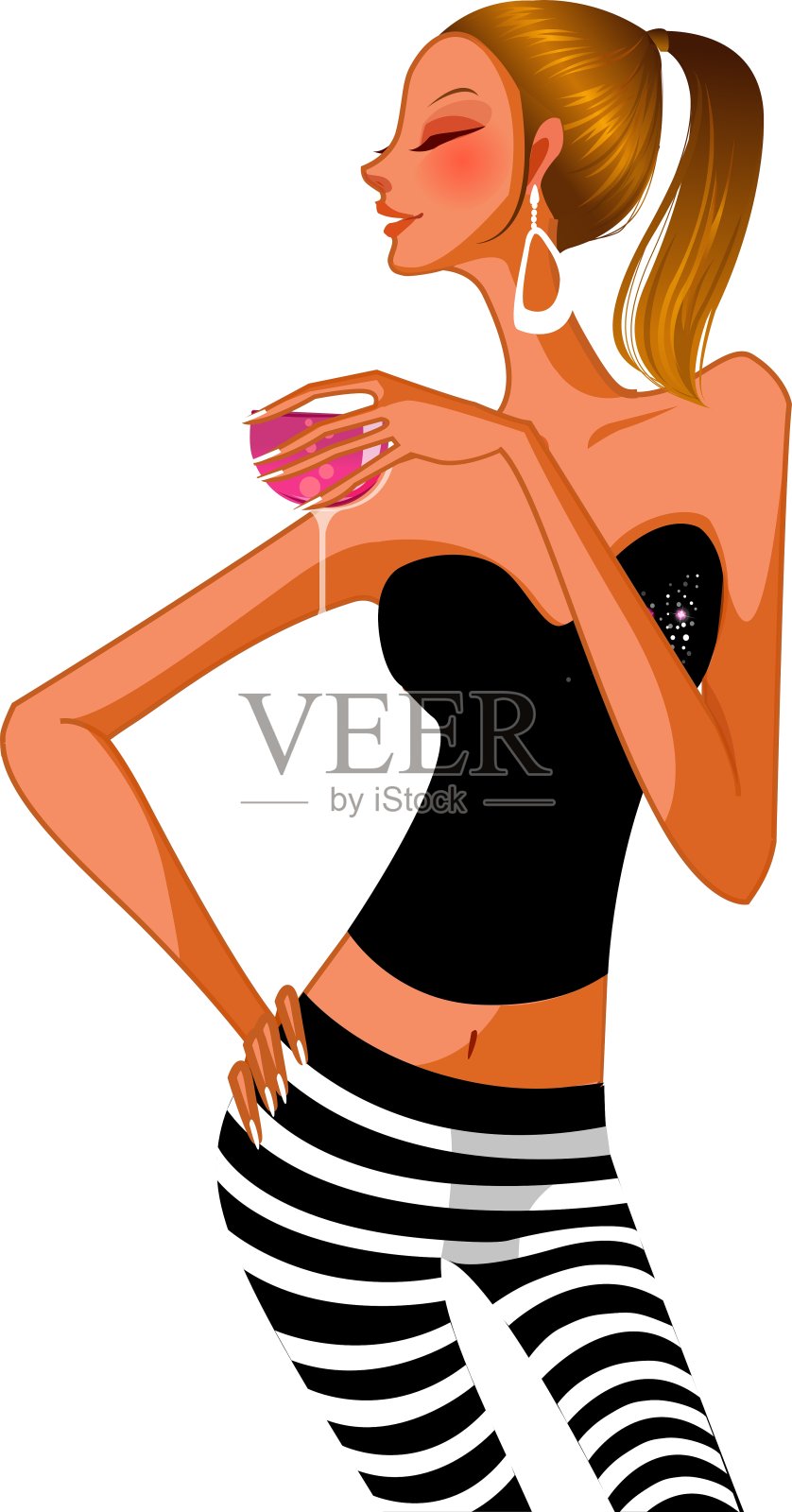 时尚派对女孩设计元素图片