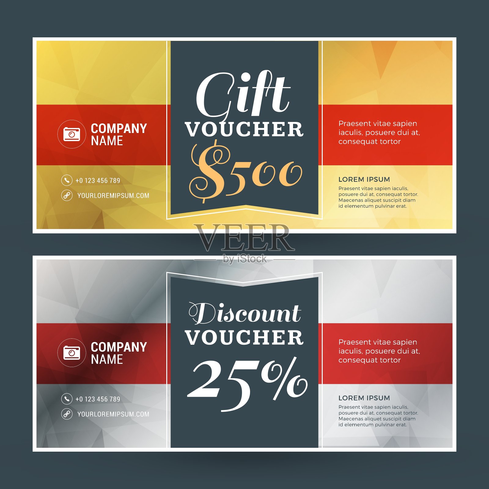 金银礼品券设计印刷设计模板素材