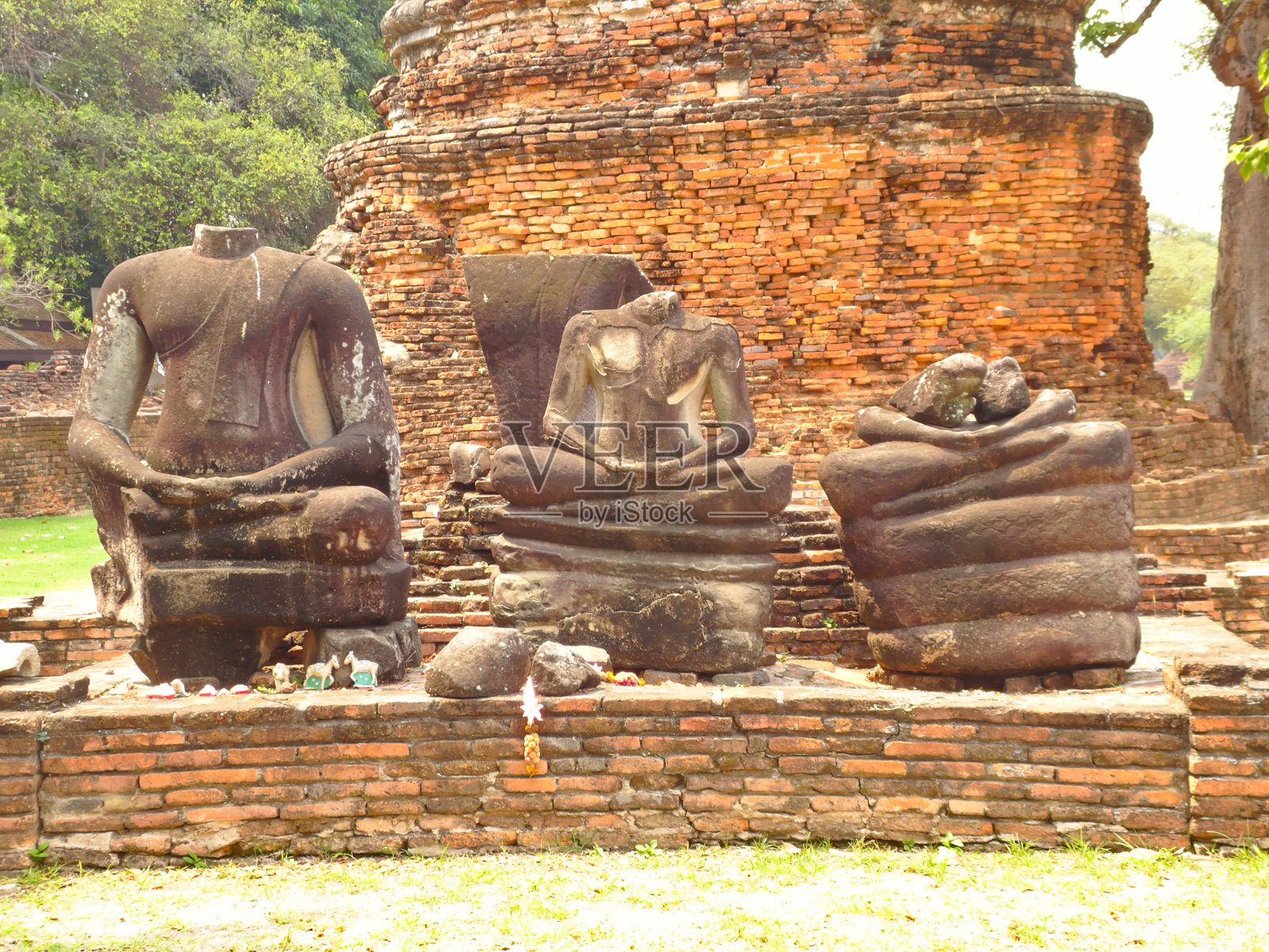 “圣寺”是泰国老首都大城府最神圣的寺庙。照片摄影图片