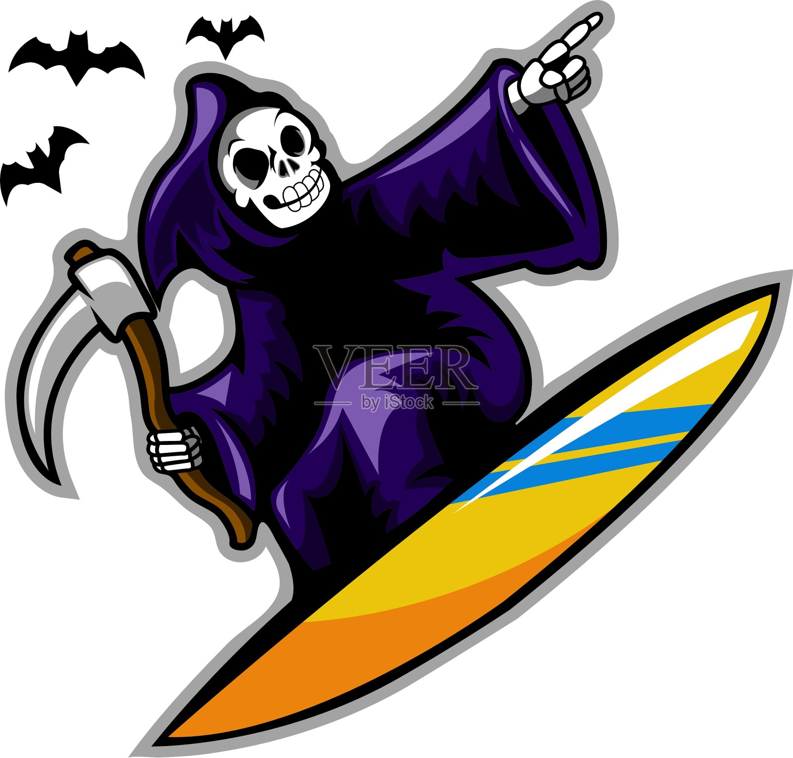 严峻的冲浪者设计元素图片