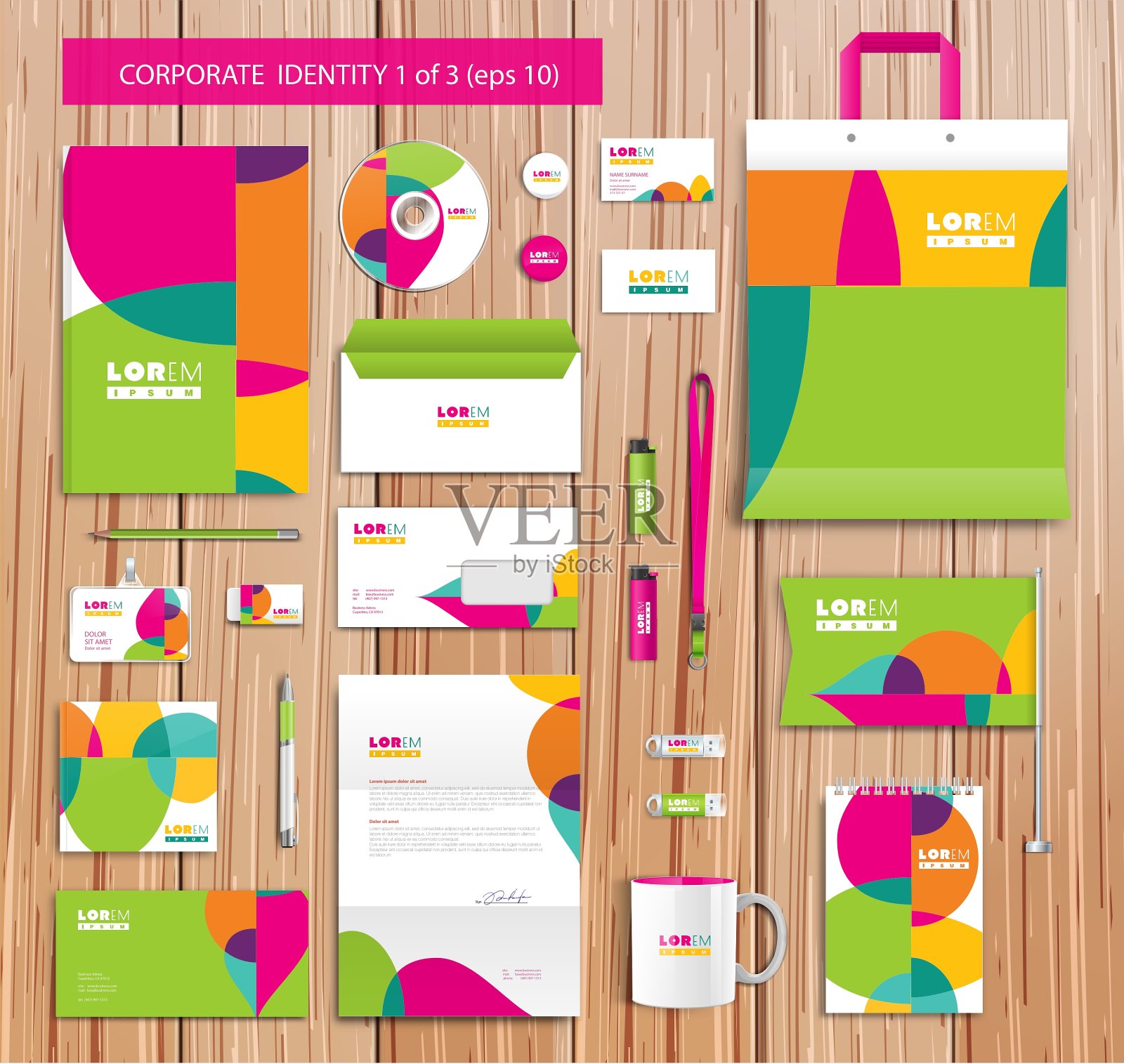 具有艺术性的企业身份模版设计模板素材