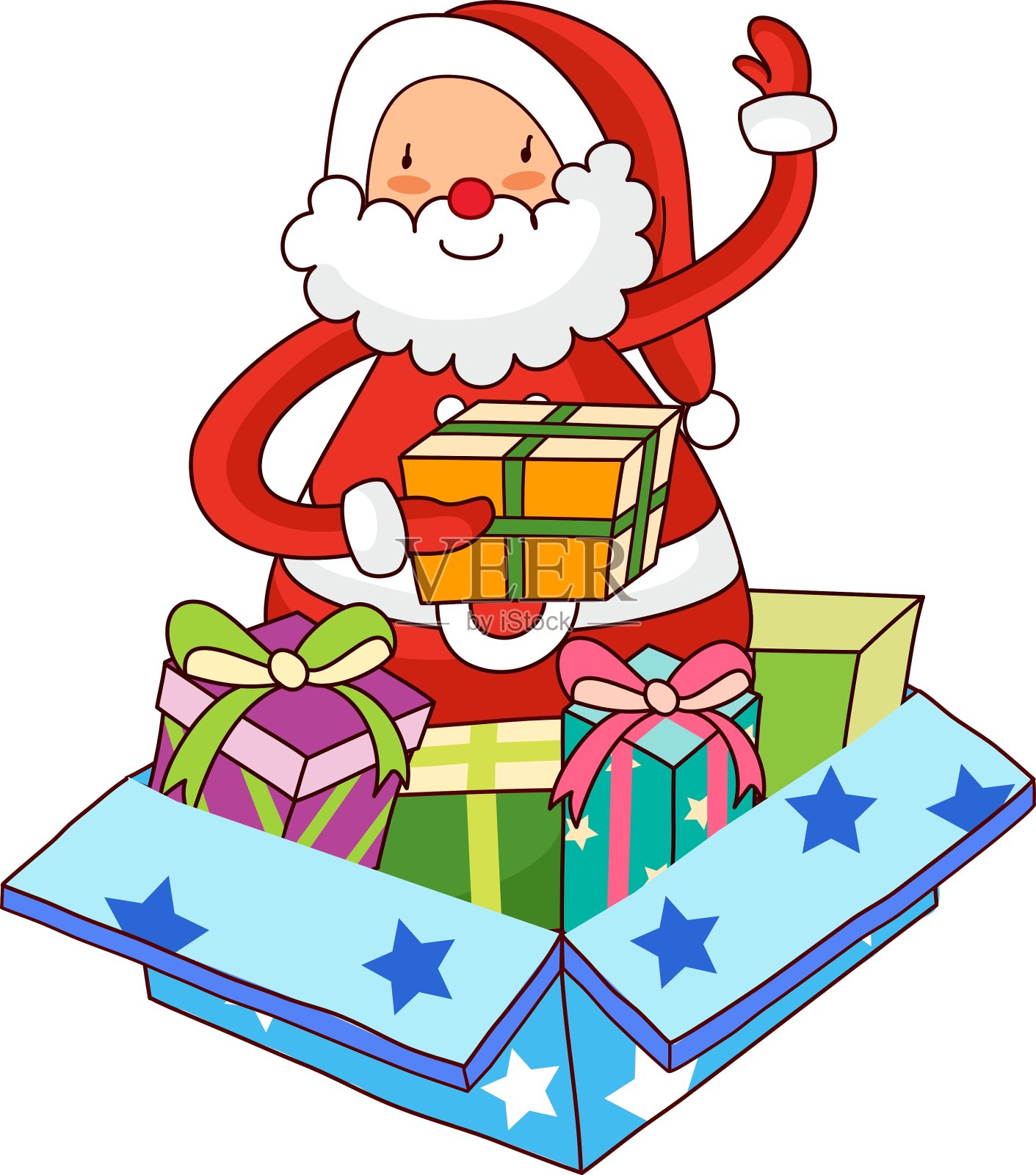 圣诞老人的景象设计元素图片