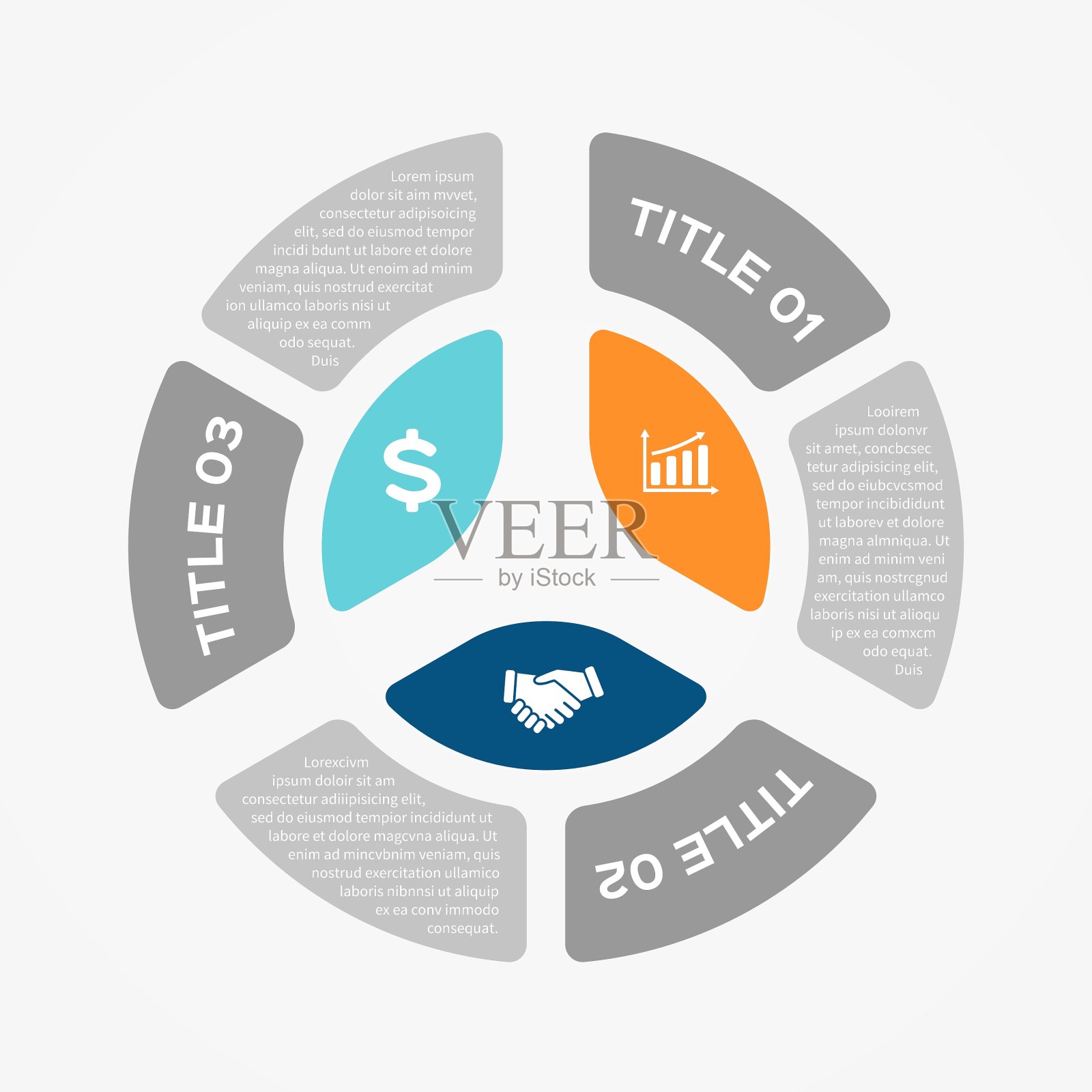 用于商业项目的现代信息图表设计模板素材