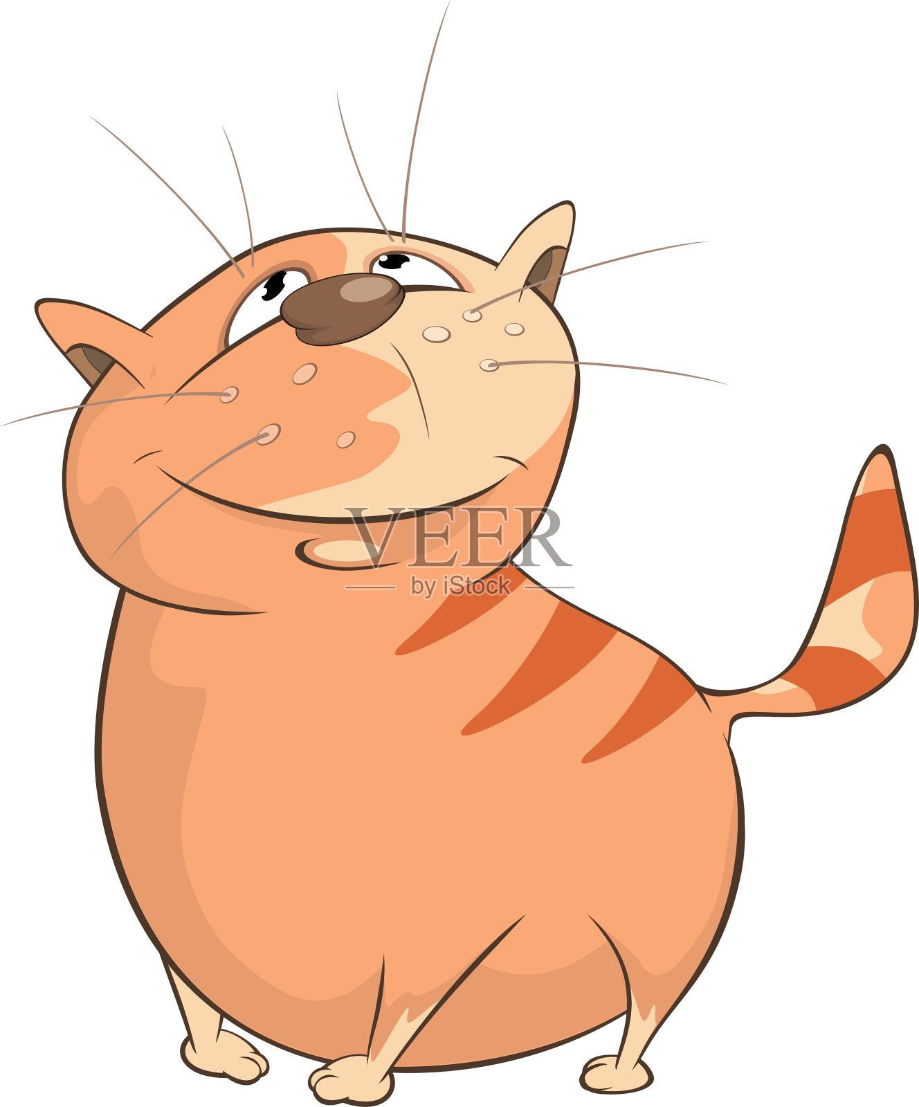 可爱的猫卡通人物设计元素图片