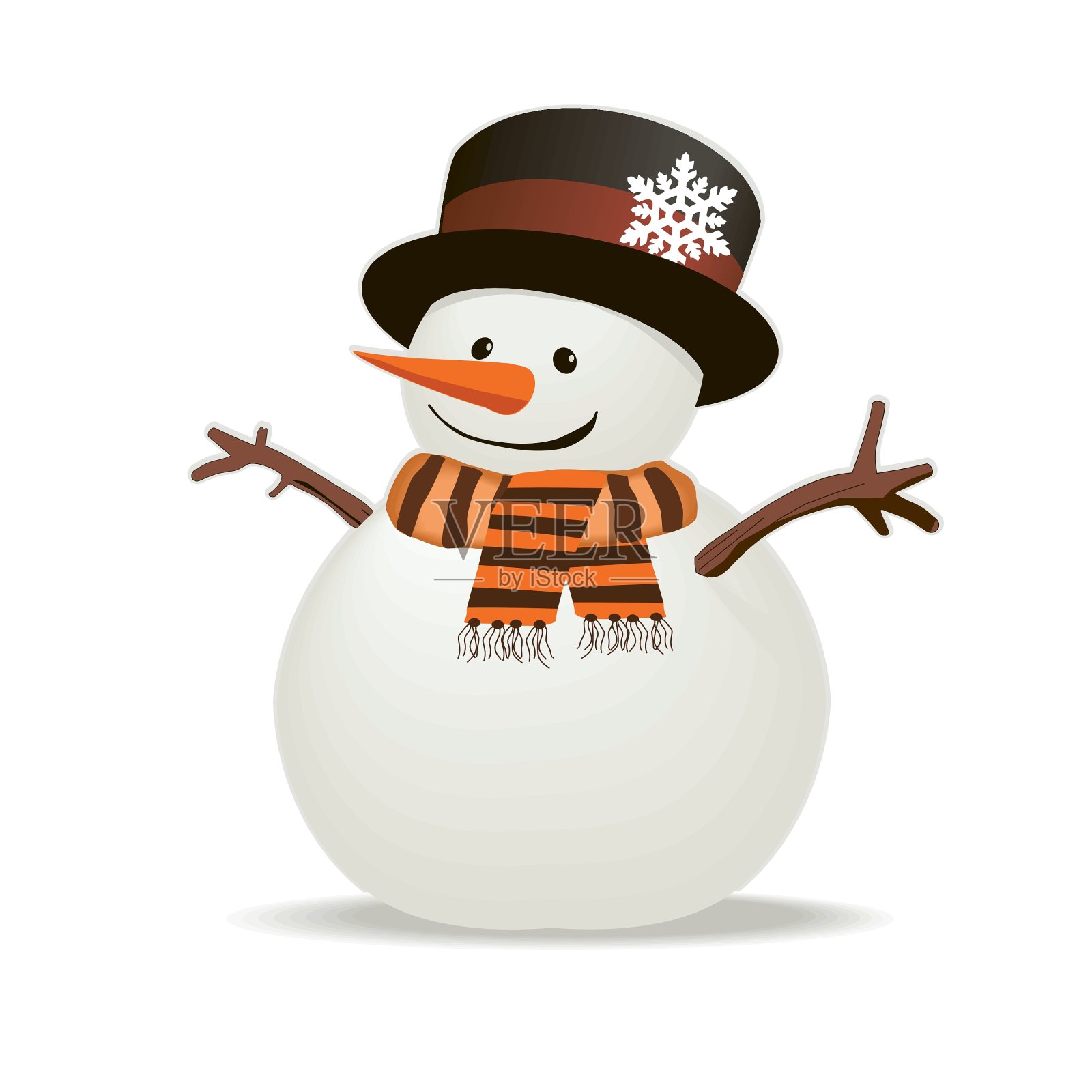 雪人孤立设计元素图片