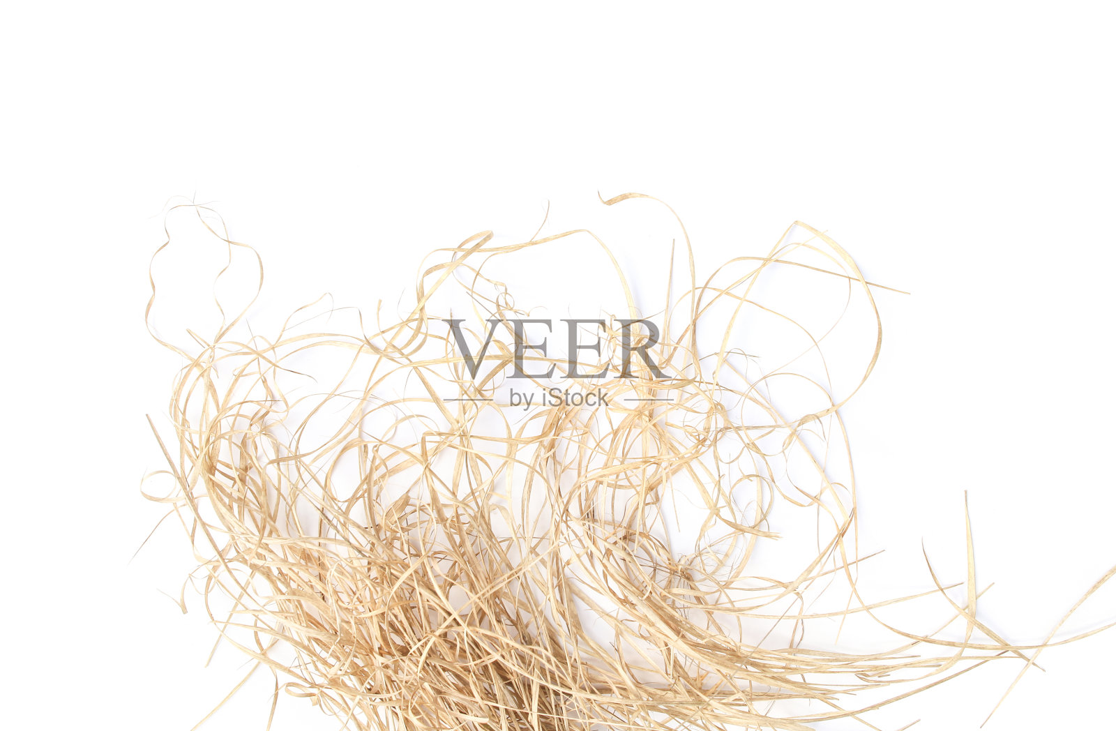 在白色背景上孤立的干草。照片摄影图片