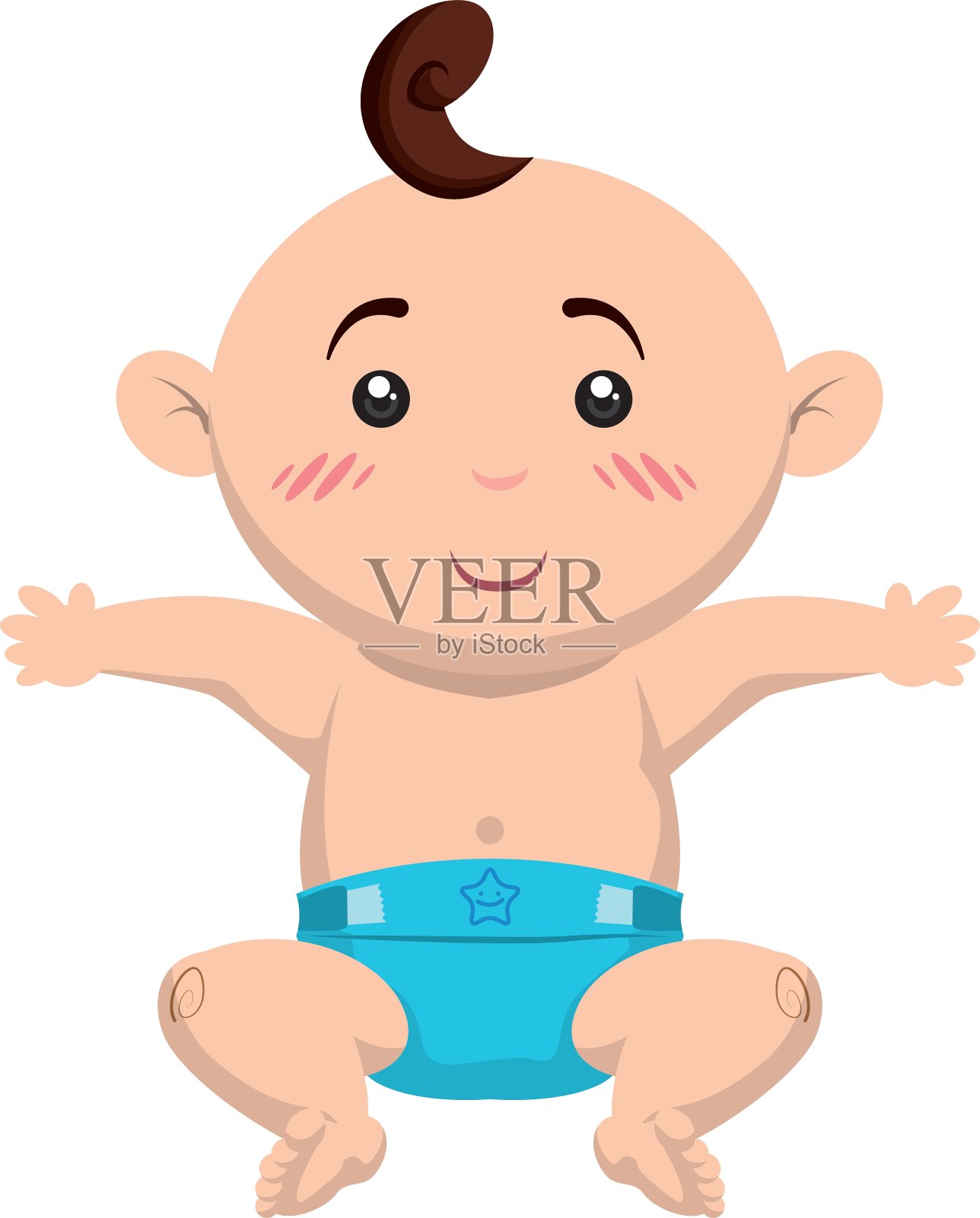 男孩卡通图标宝宝概念图形设计元素图片