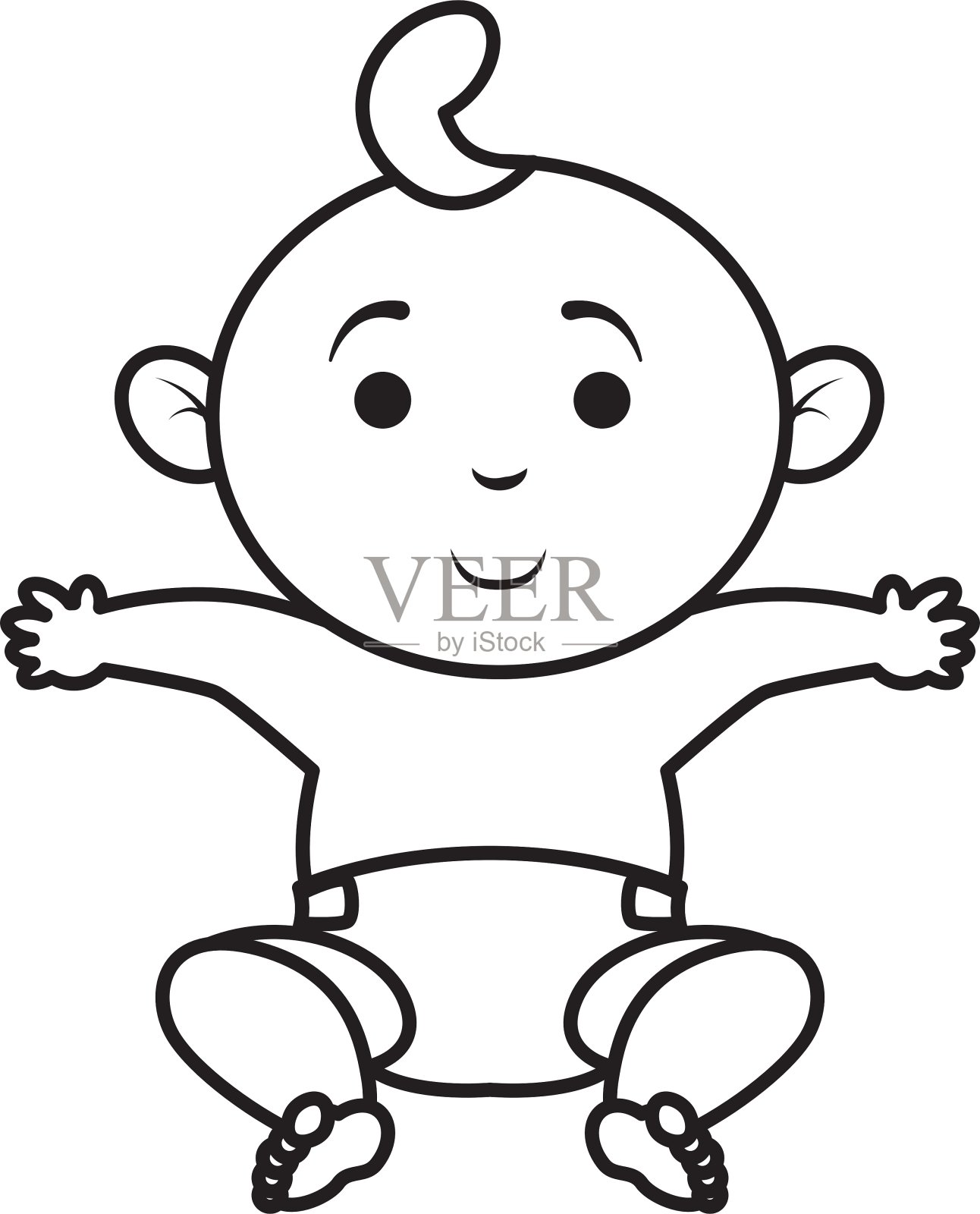 男孩卡通图标宝宝概念图形设计元素图片