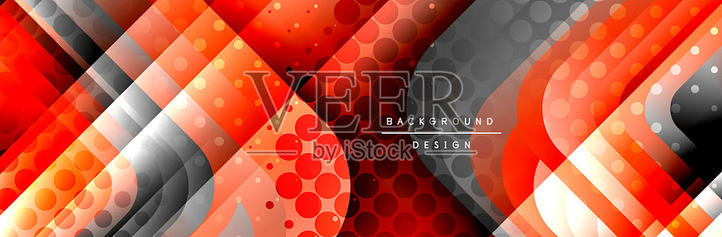 圆形正方形组成几何形状插画图片素材