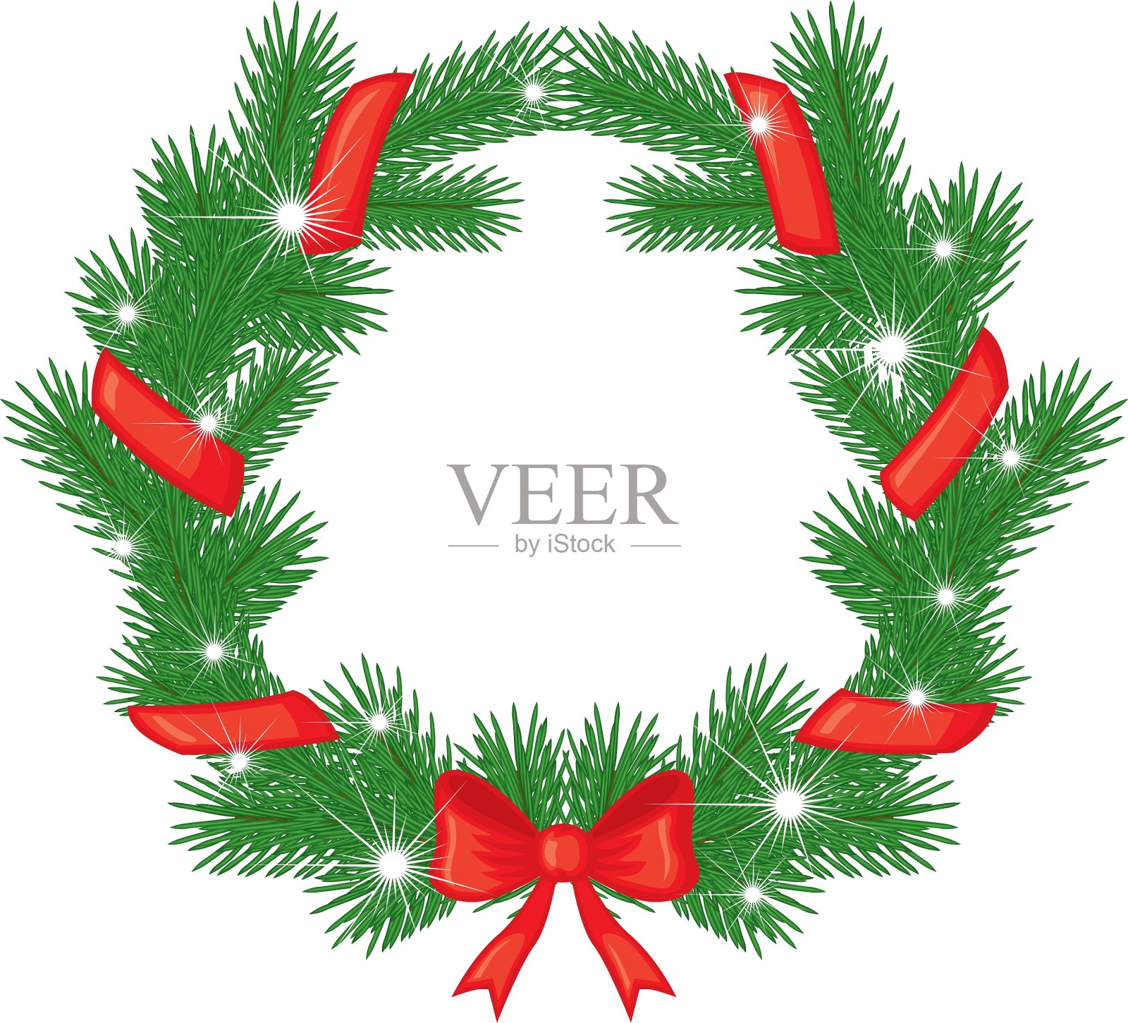 圣诞花环设计元素图片