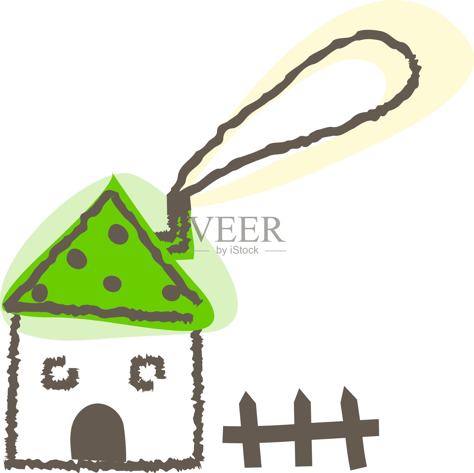 房子的景色插画图片素材