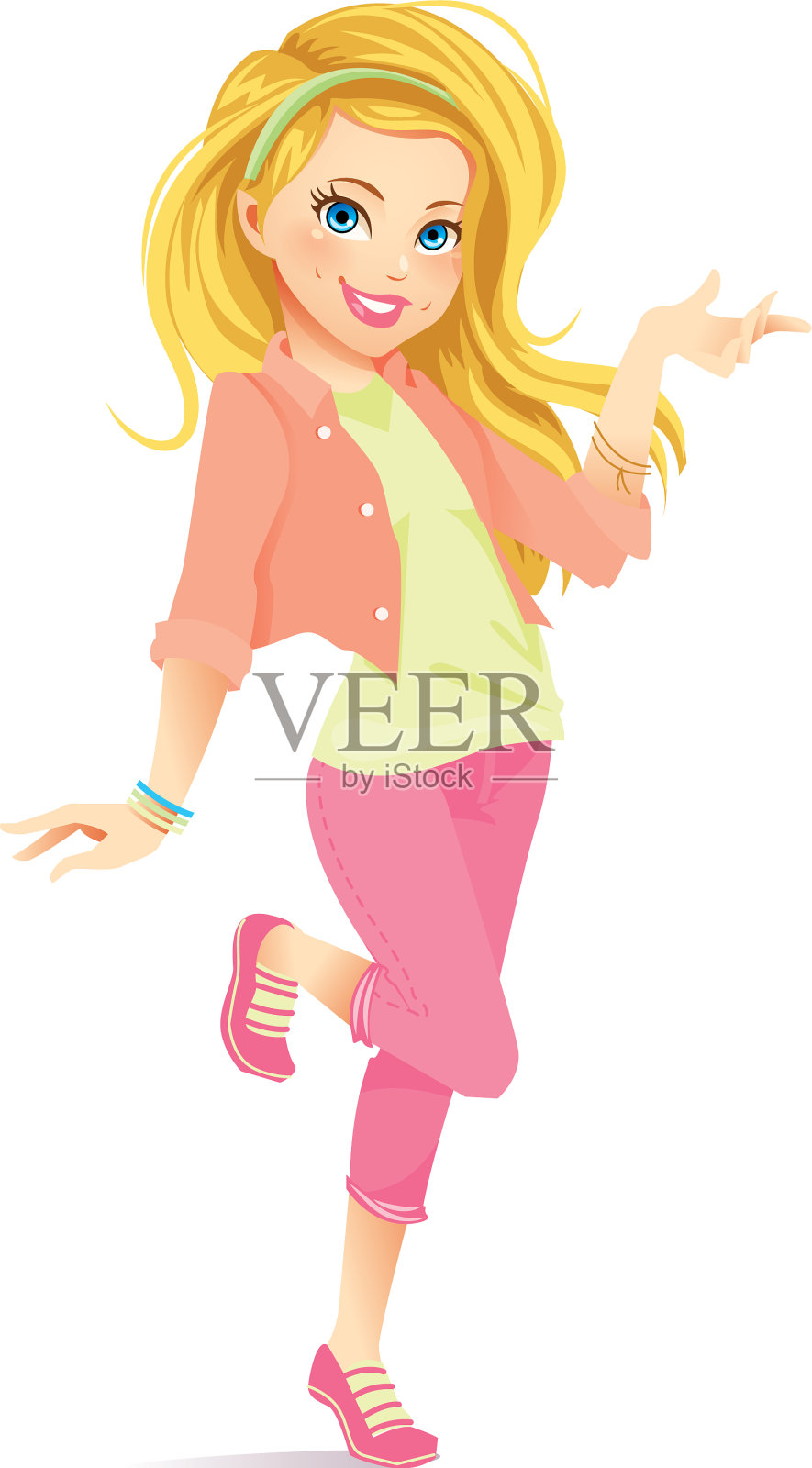 少女出场设计元素图片
