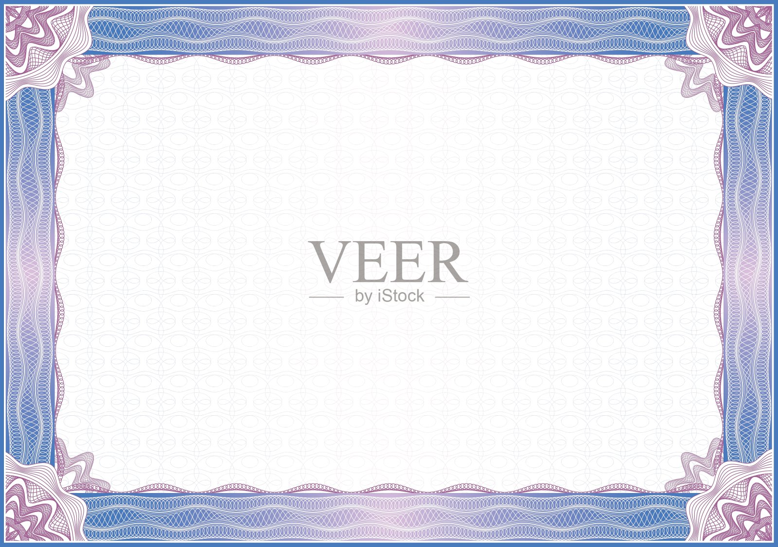 文凭或证书的经典断头台边界插画图片素材