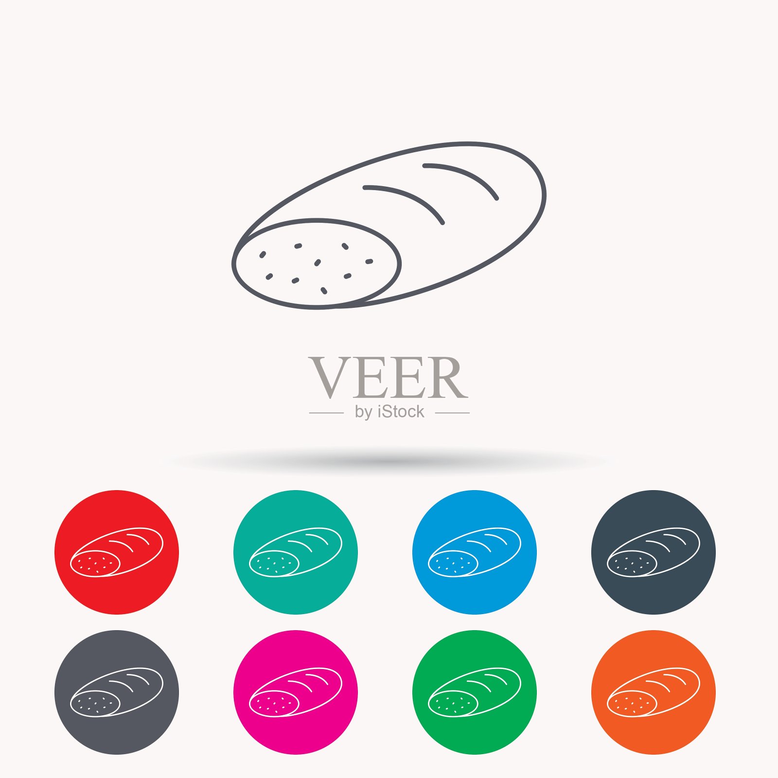 面包标志天然食品标志插画图片素材