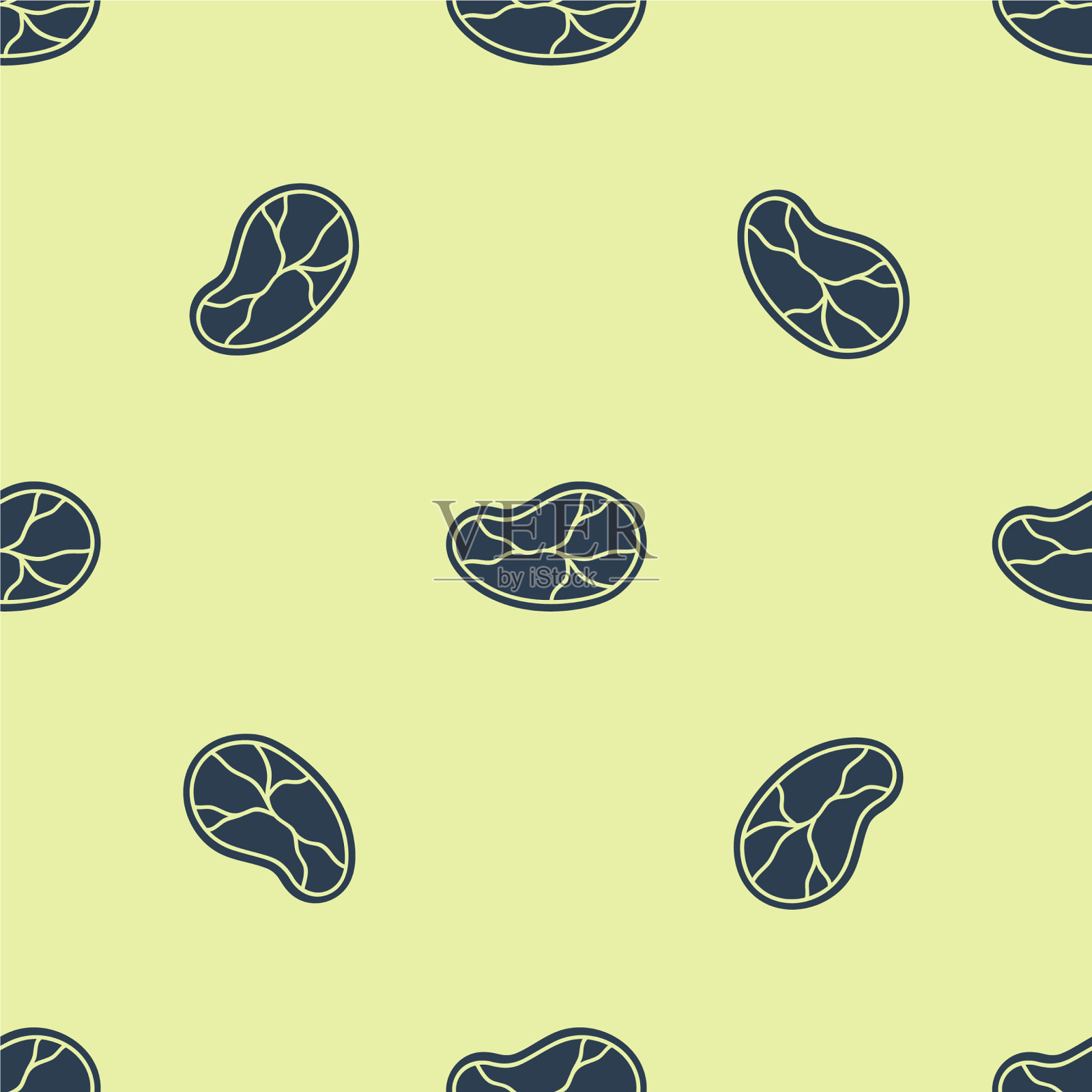 蓝牛排肉图标隔离无缝模式上插画图片素材