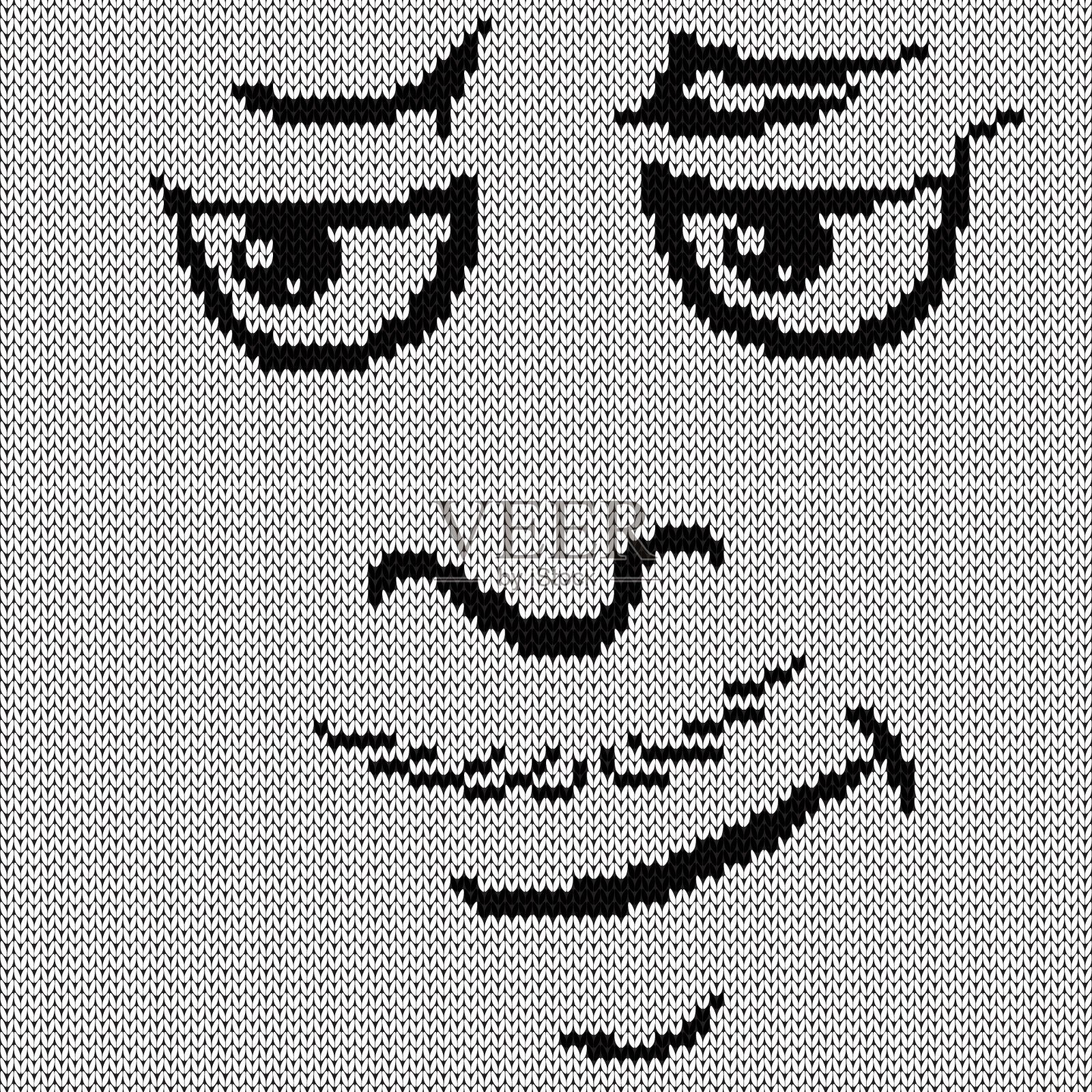 狡猾而滑稽的鬼脸插画图片素材