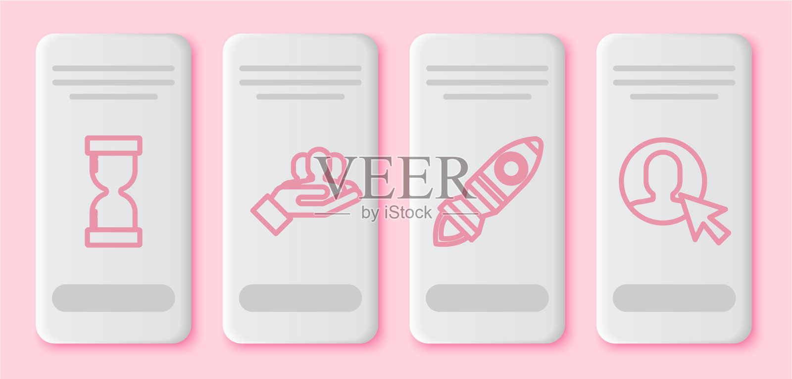 定线老沙漏用流沙工程插画图片素材