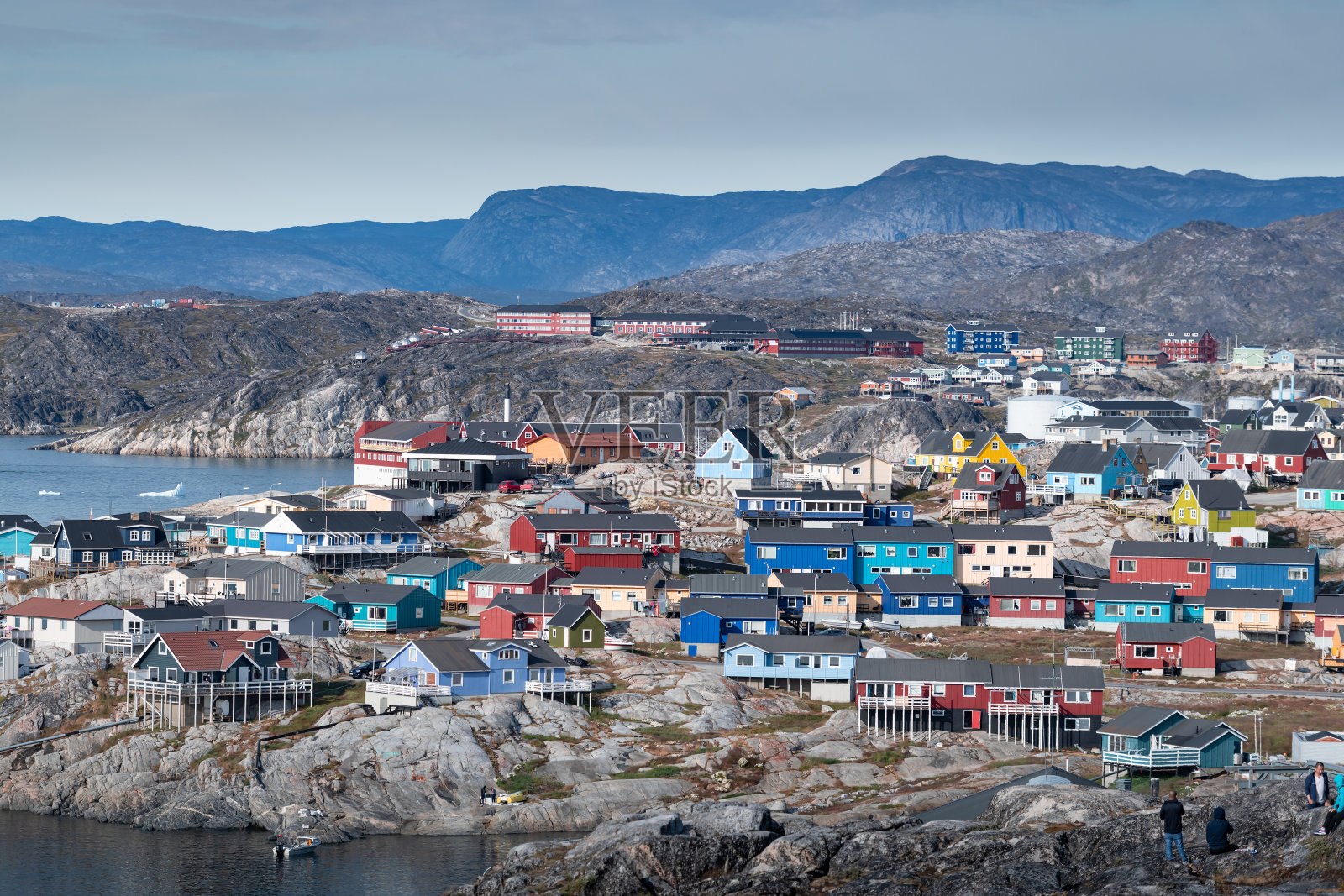 格陵兰岛的伊卢利萨特市照片摄影图片