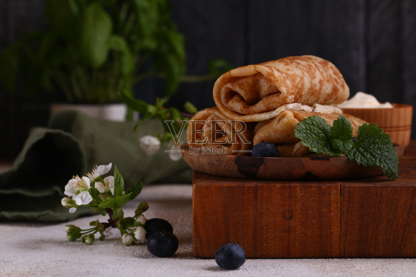 自制了煎饼照片摄影图片