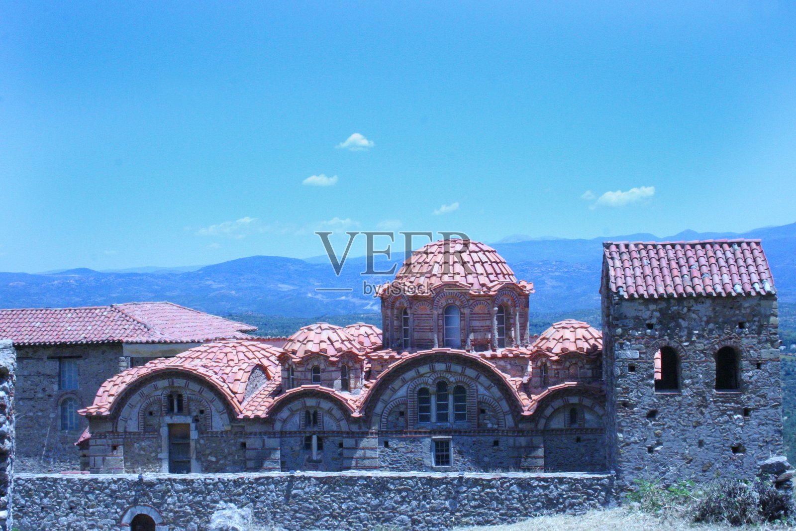 中世纪的密斯特拉遗址照片摄影图片