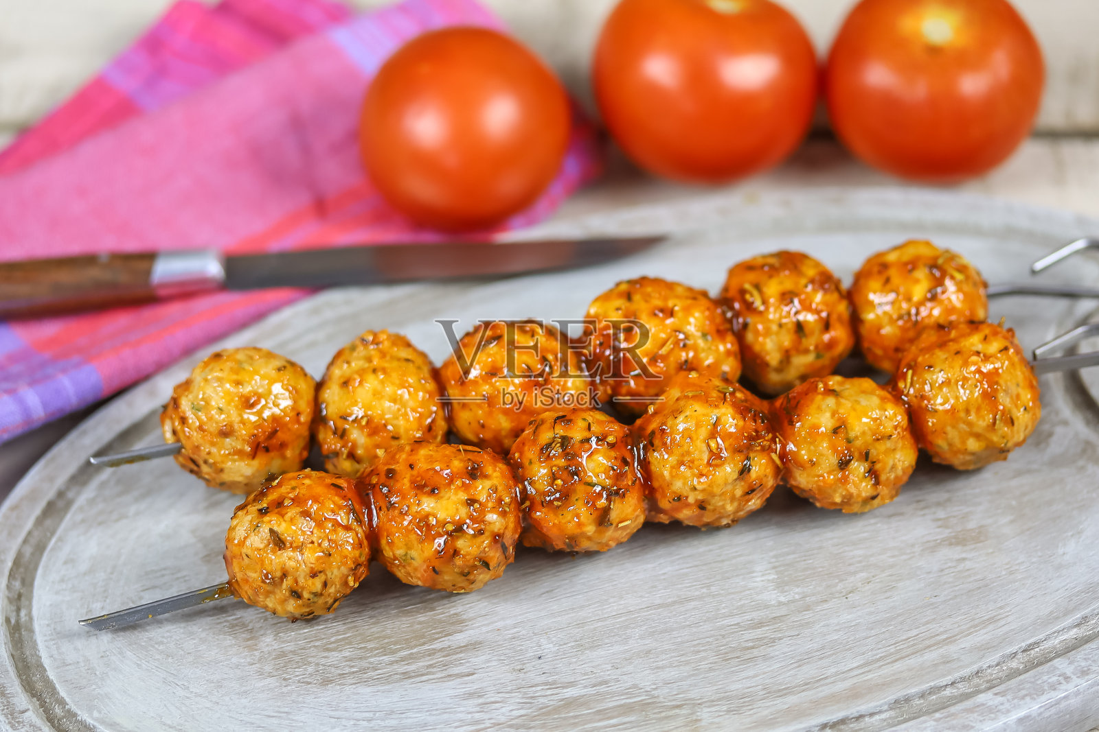 鸡肉馅串照片摄影图片