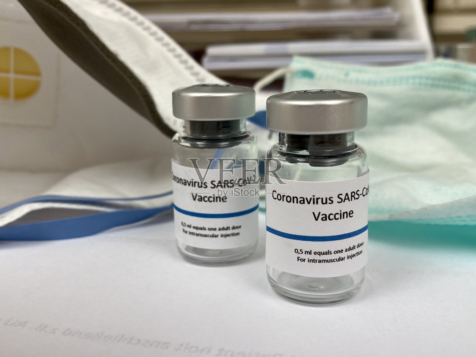 冠状病毒SARS-CoV-2 Covid-19疫苗照片摄影图片