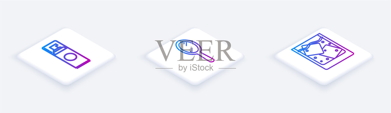 设定等距线剃须凝胶泡沫手镜图标素材