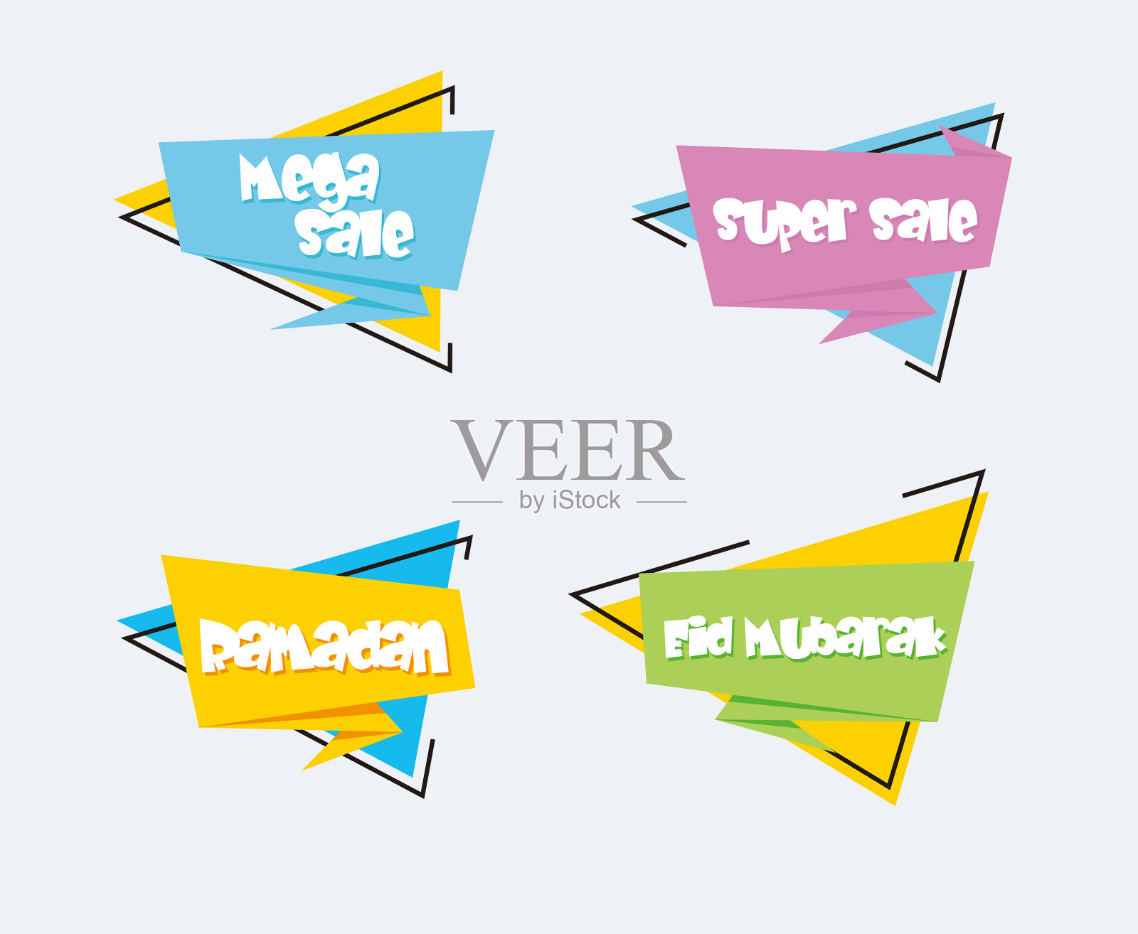 收藏销售折扣风格横幅设计元素图片