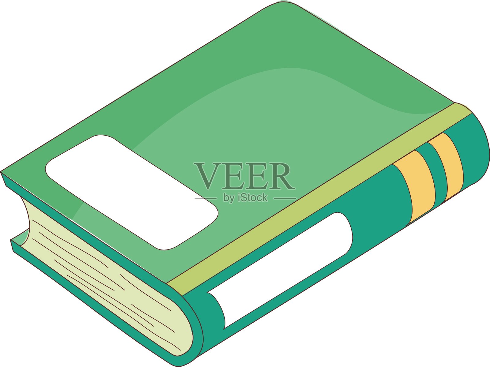 放了一本书插画图片素材