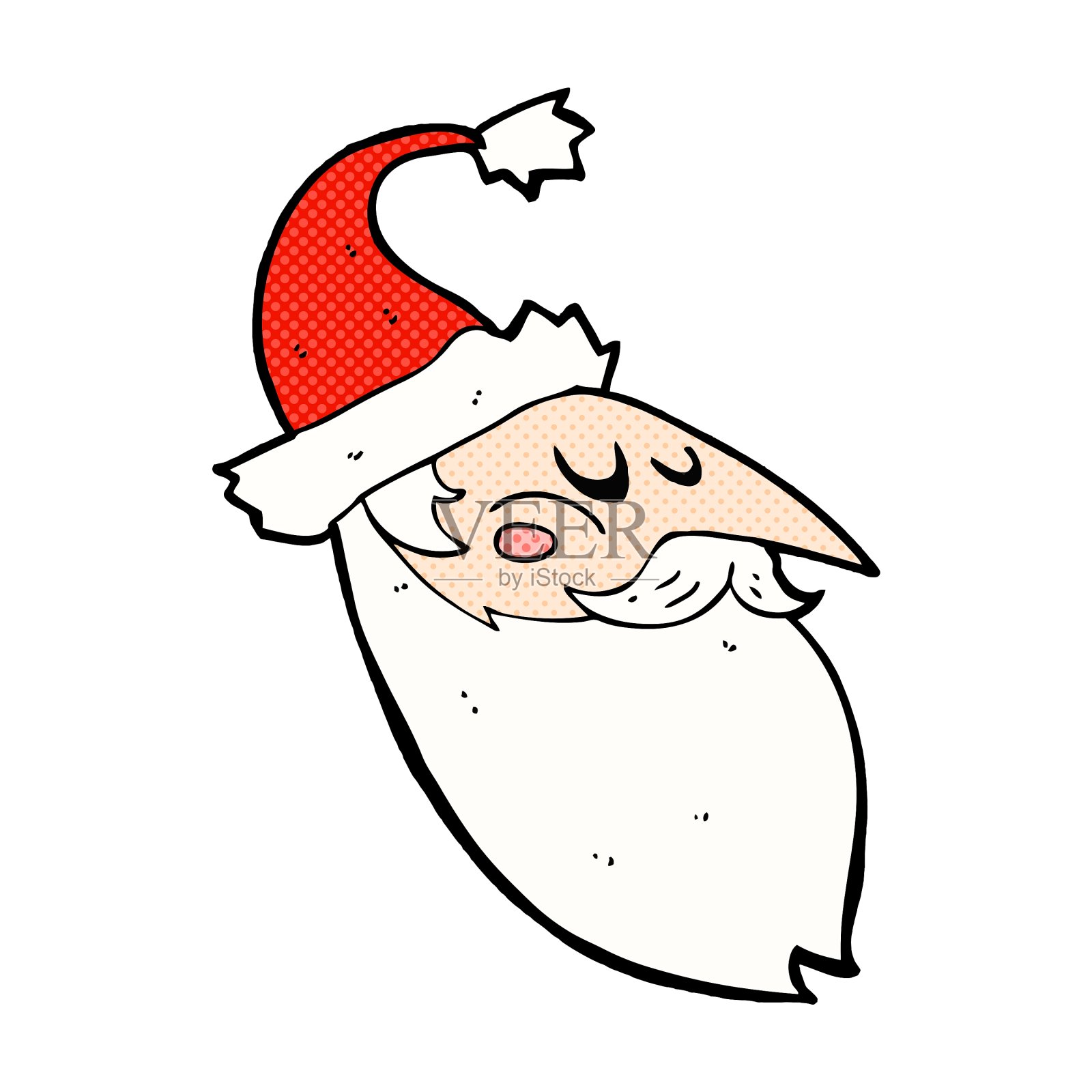 卡通圣诞老人的脸设计元素图片