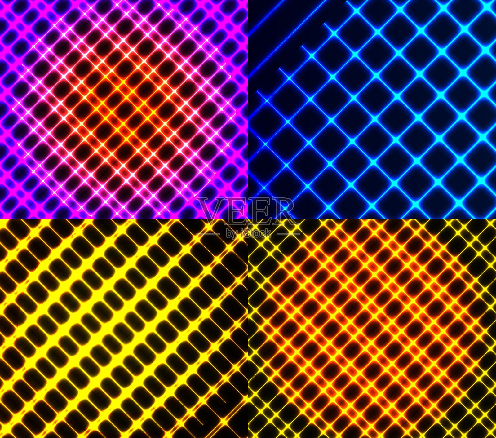 一组暗抽象的光谱背景线插画图片素材