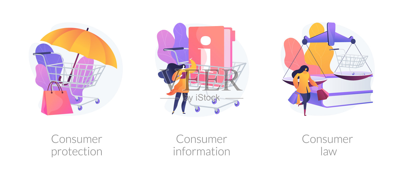 消费者保护概念隐喻插画图片素材