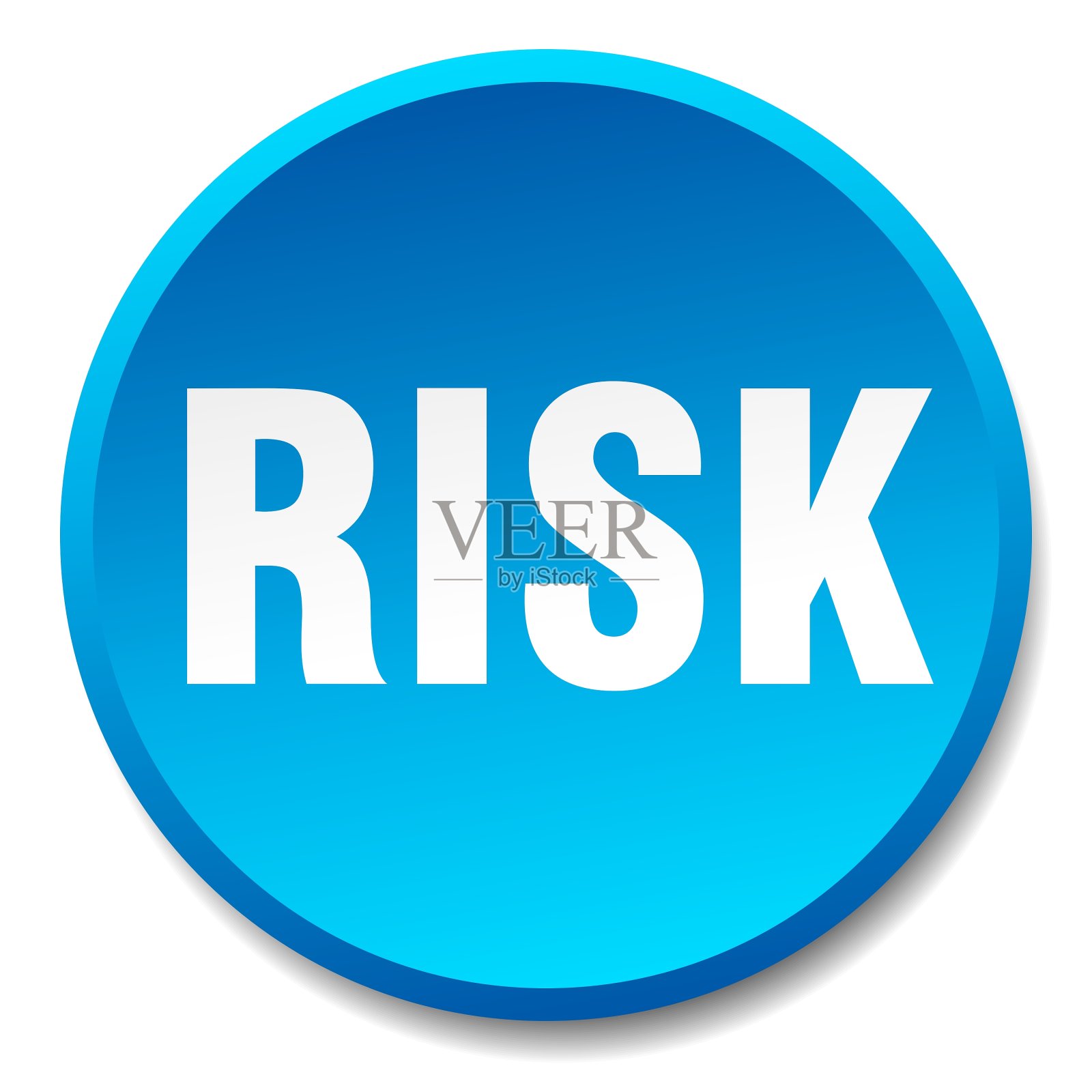 险蓝圆平孤立按钮插画图片素材