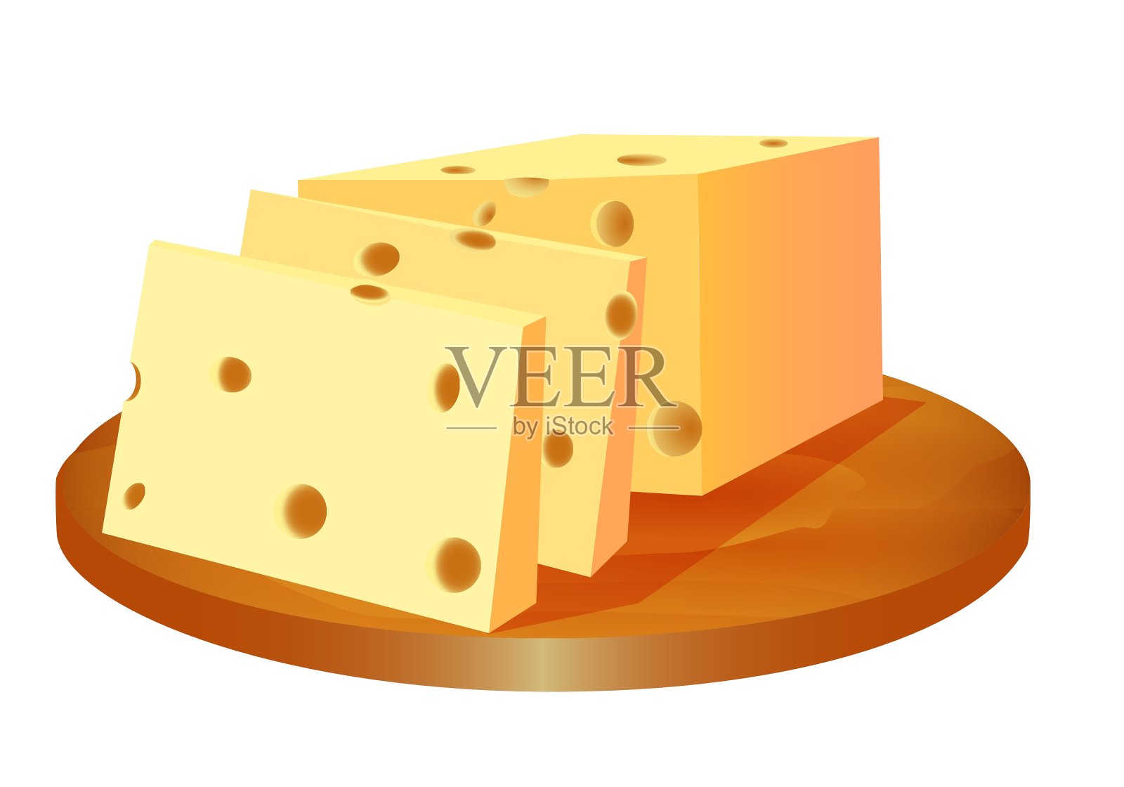 奶酪切在木板上设计元素图片