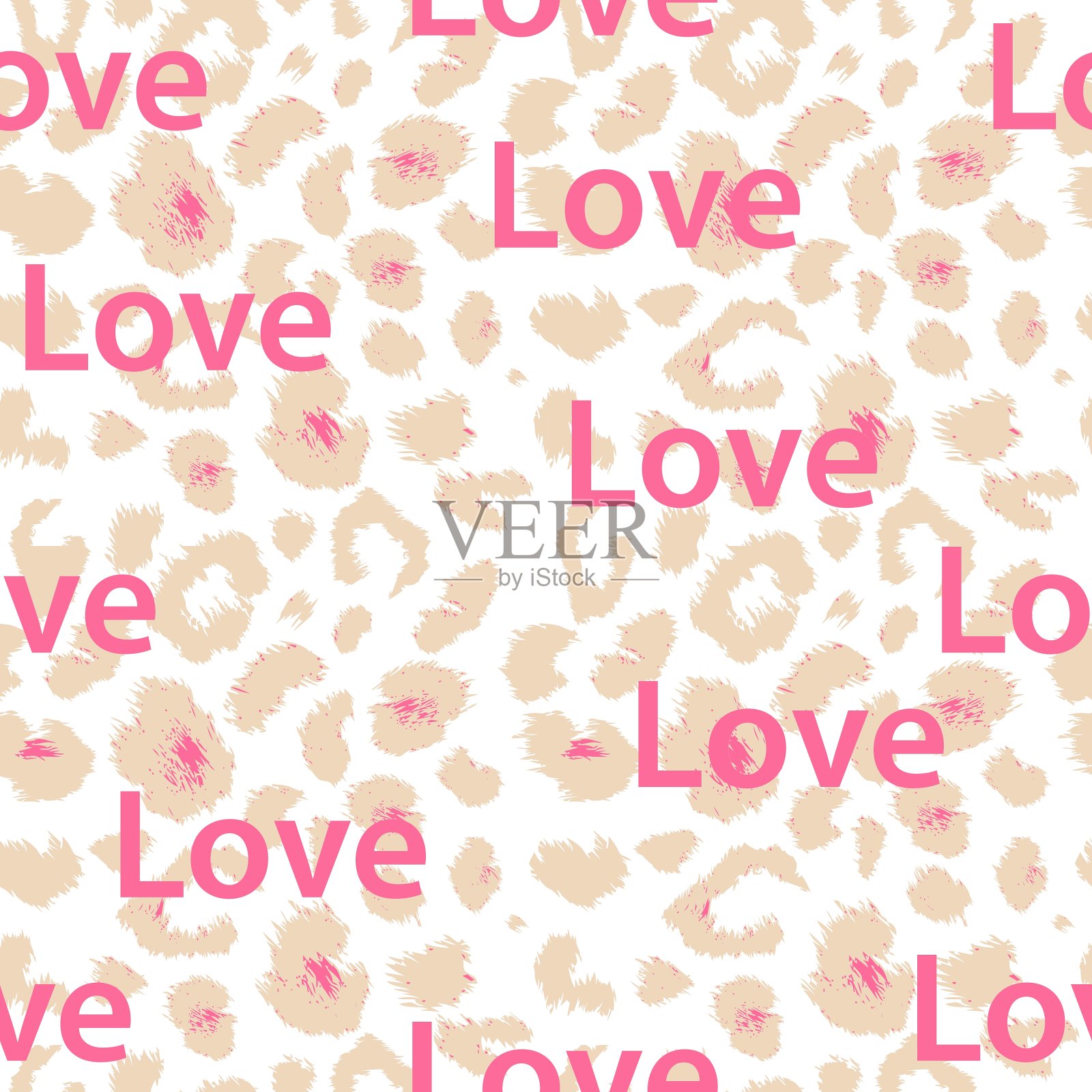 豹纹图案重复无缝插画图片素材