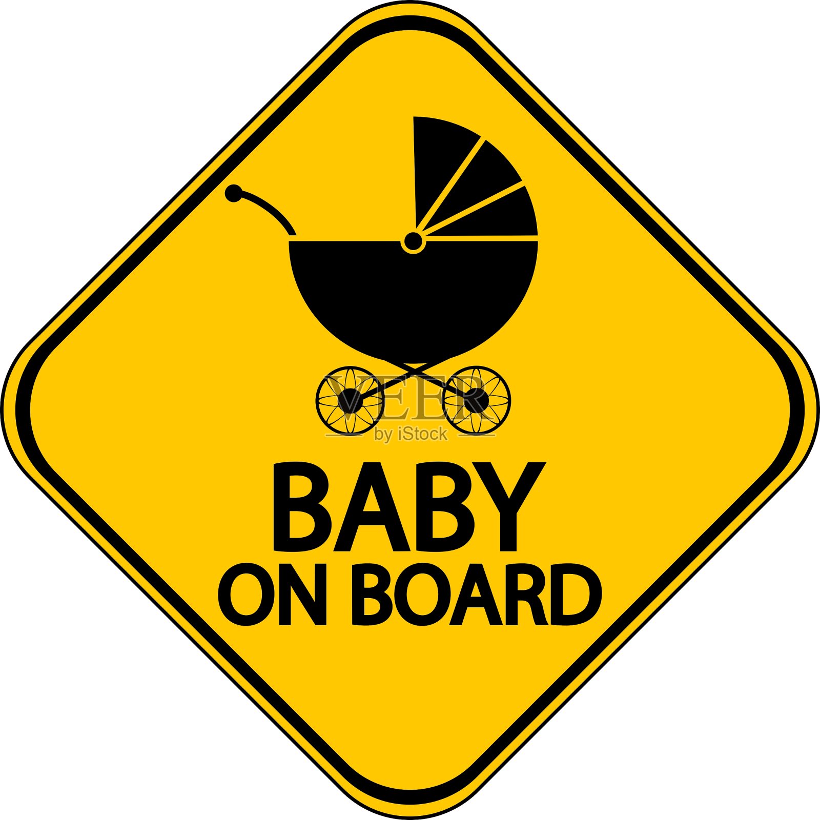 婴儿登机标志插画图片素材