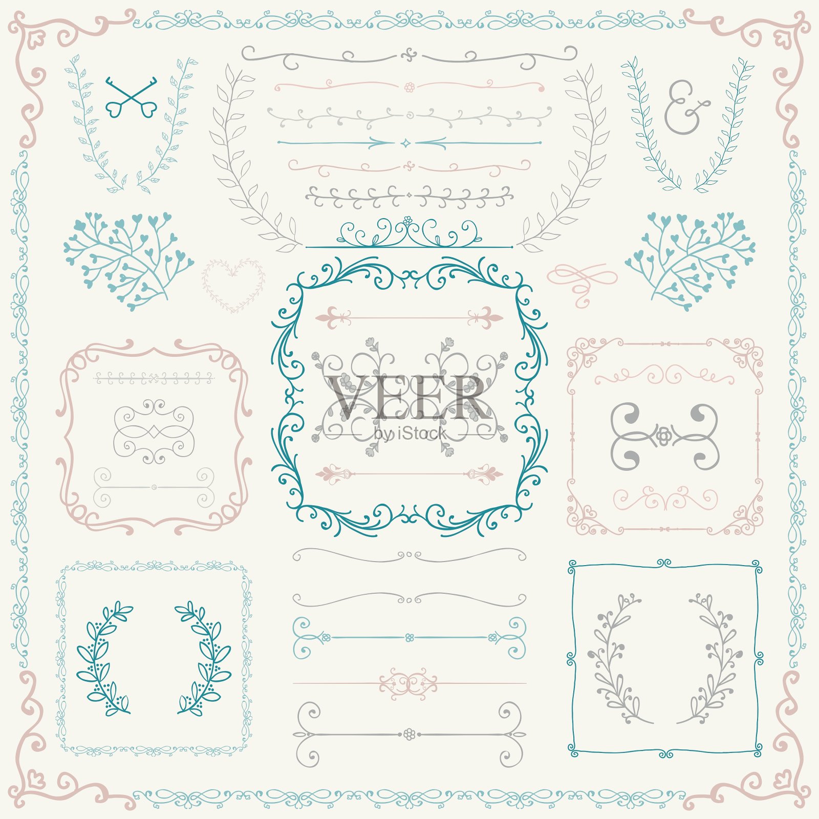 手绘装饰涂鸦设计元素插画图片素材