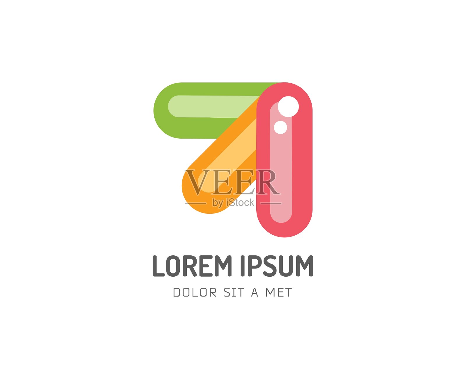 彩色箭头孤立在白色背景图标素材