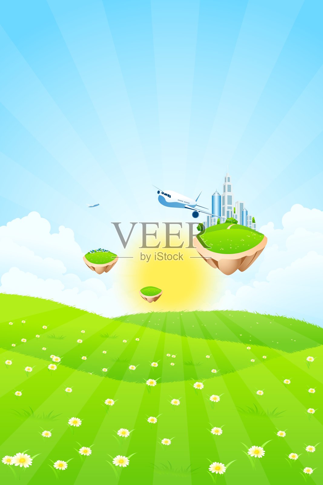 商业城市插画图片素材