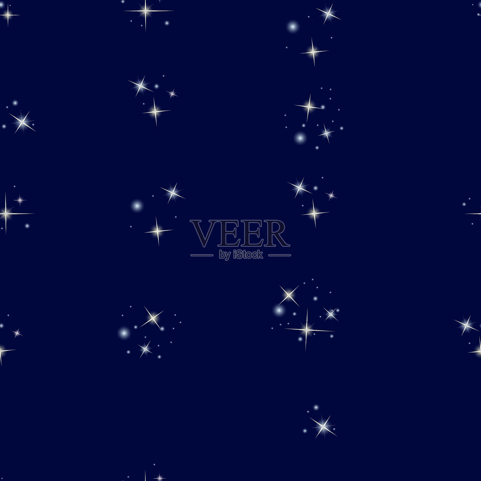 星空无缝图案插画图片素材
