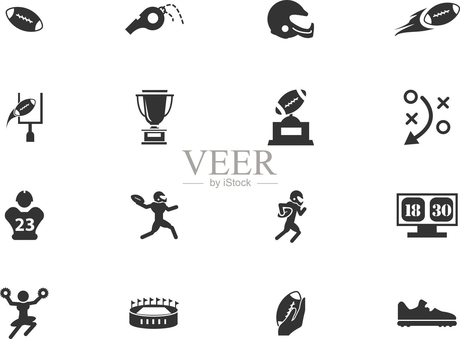 美式足球的图标图标素材