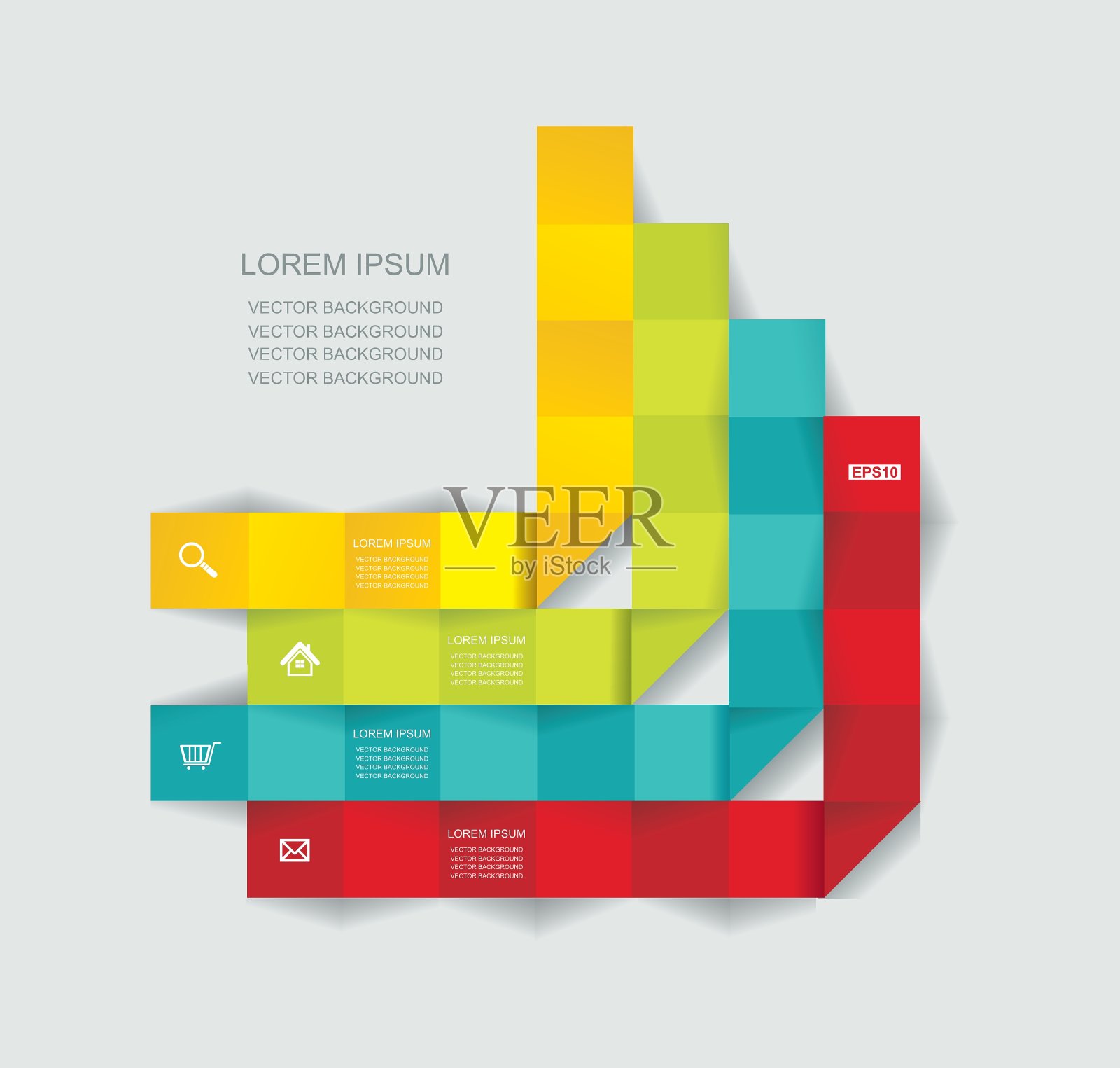 现代螺旋信息图形选项横幅插画图片素材