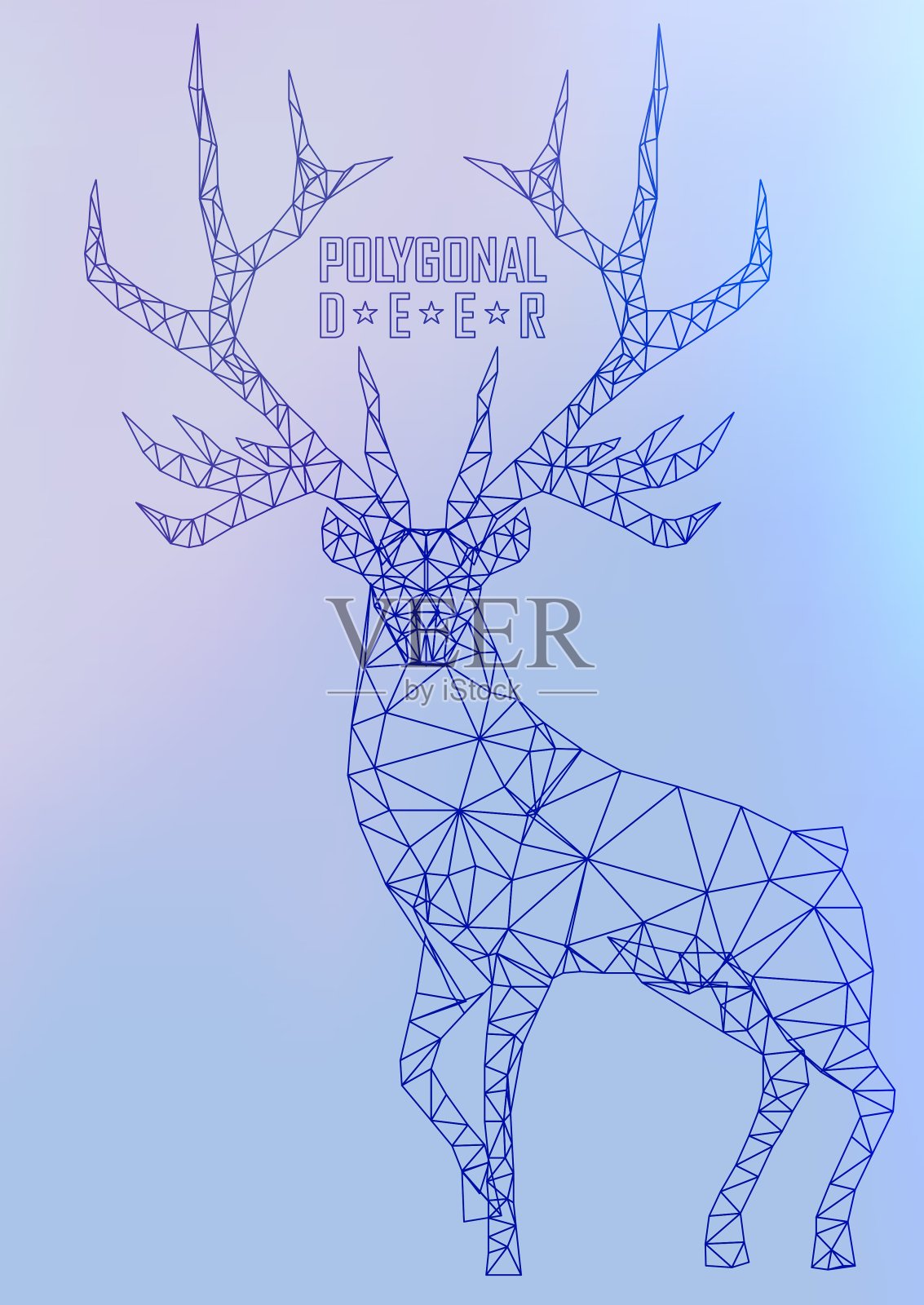 摘要多边形鹿插画图片素材