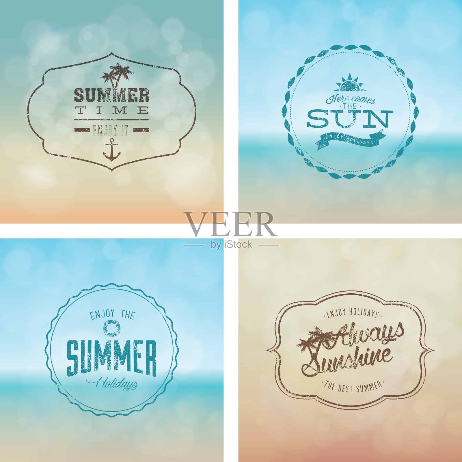 美丽的自然风光插画图片素材