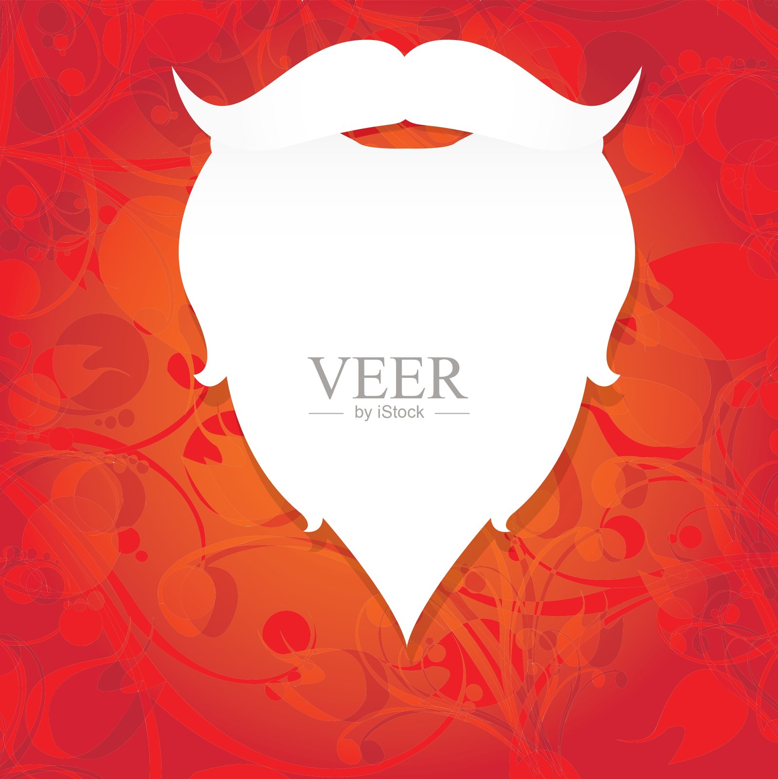 圣诞老人大胡子插画图片素材