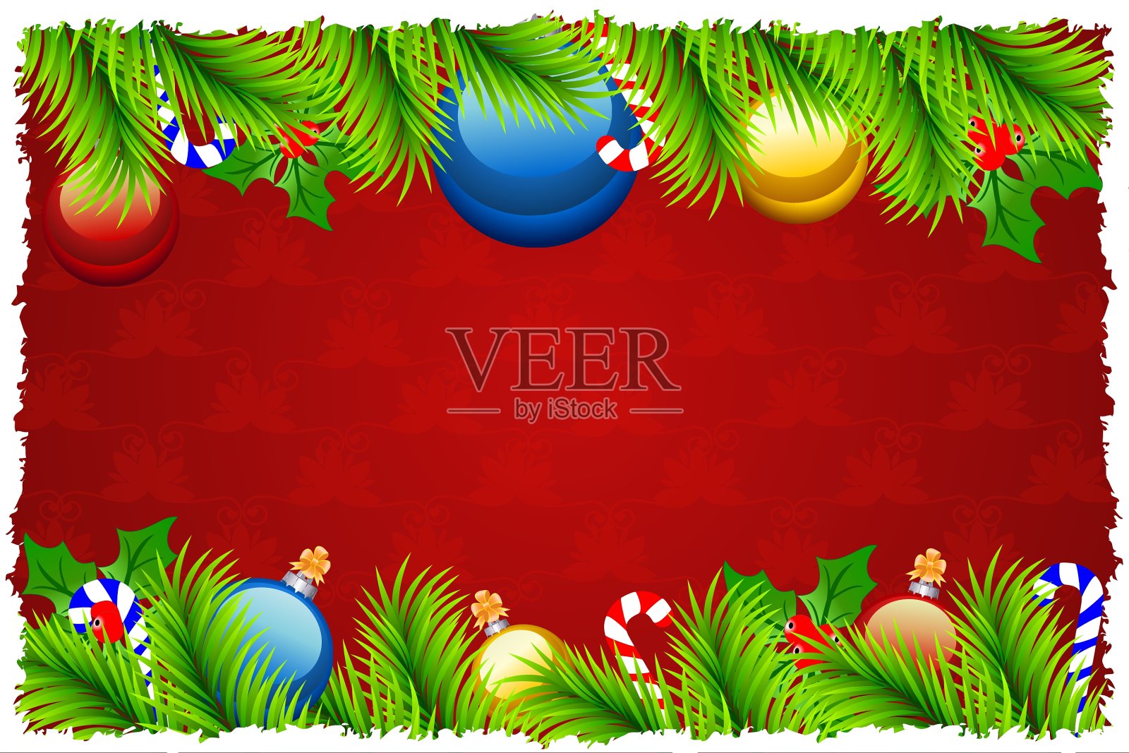 圣诞贺卡模板插画图片素材