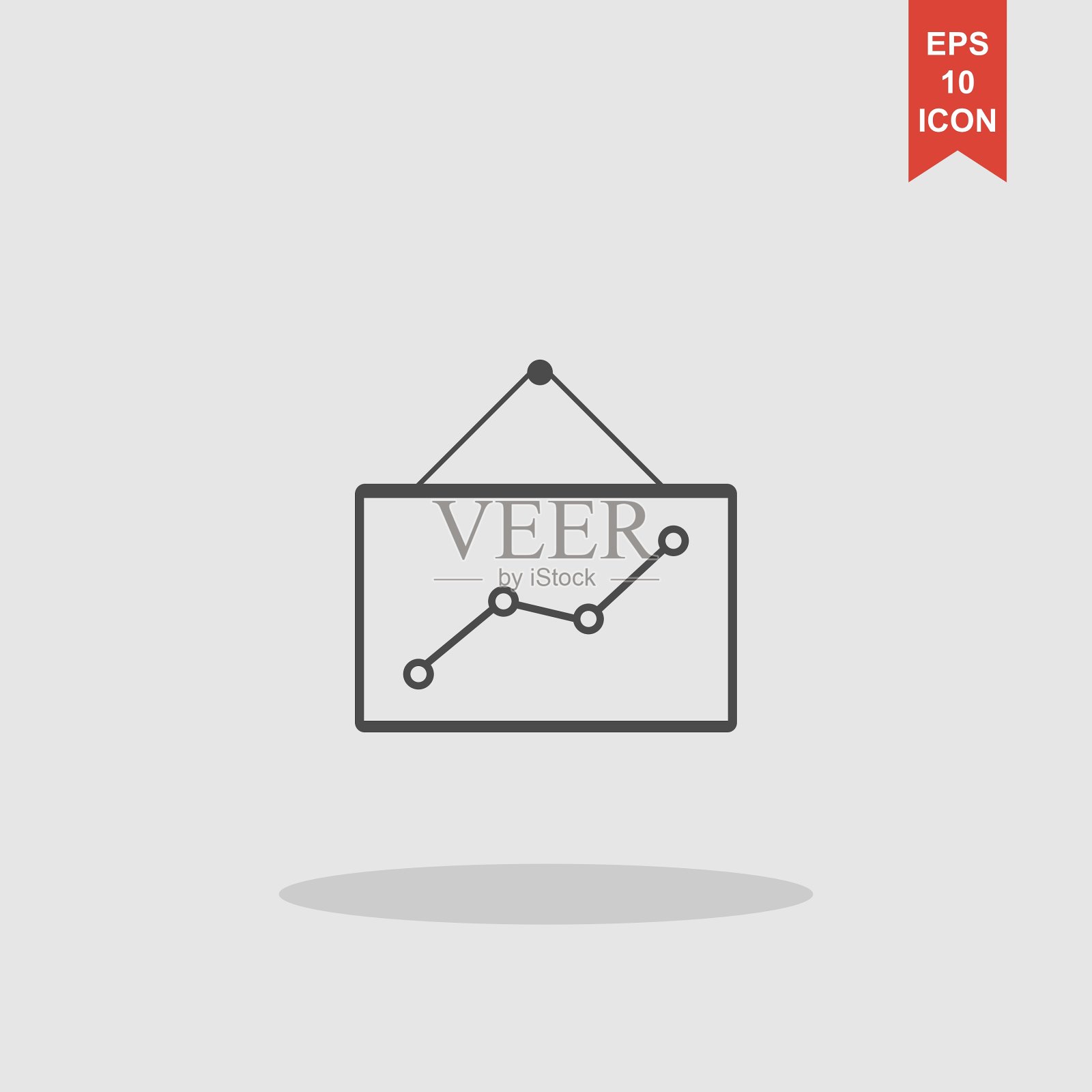 有不同图表的计算机显示器图标素材