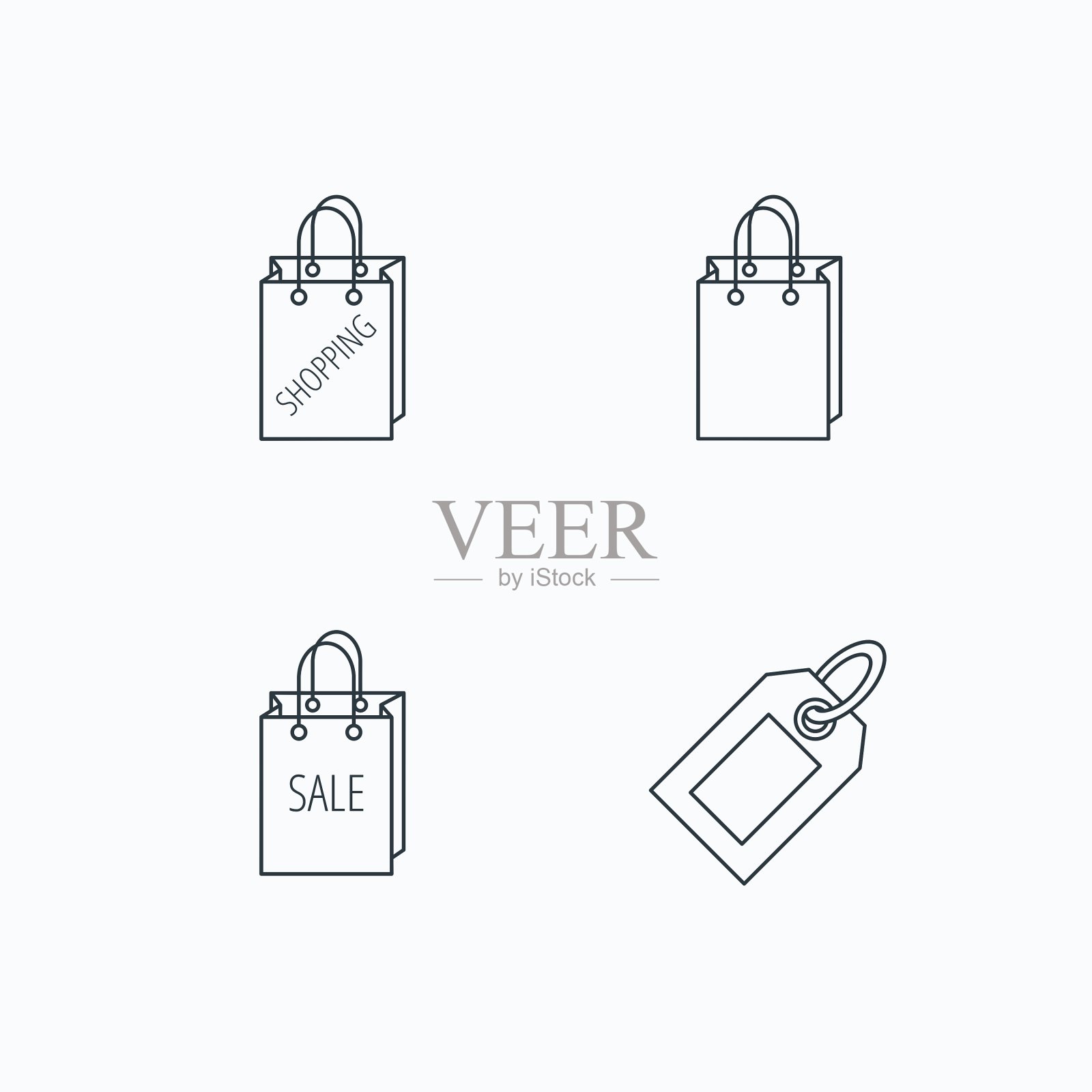 购物袋和优惠券图标图标素材