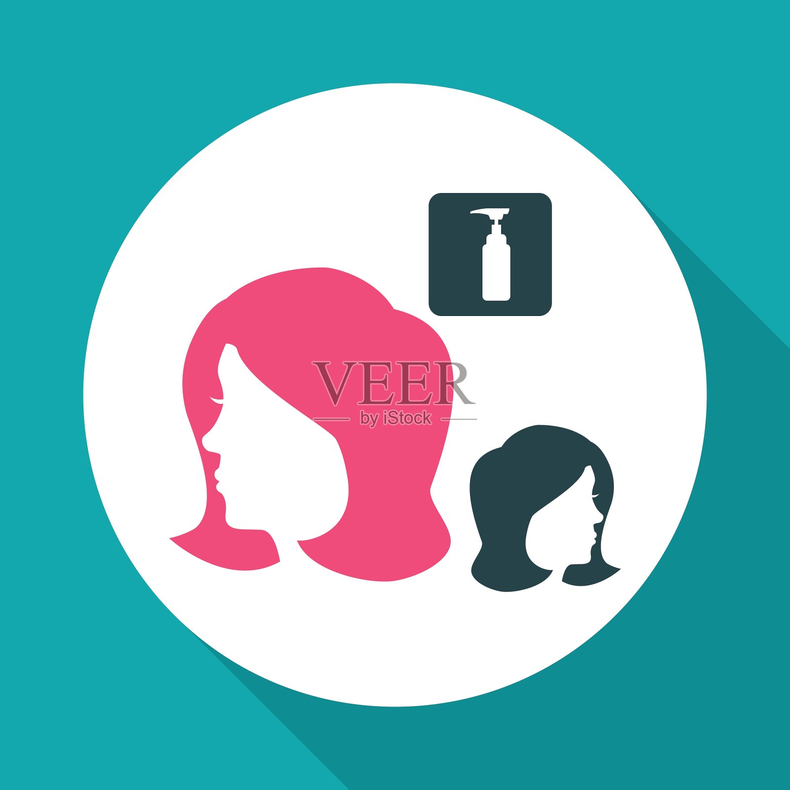 理发店的护发理念孤立插画图片素材